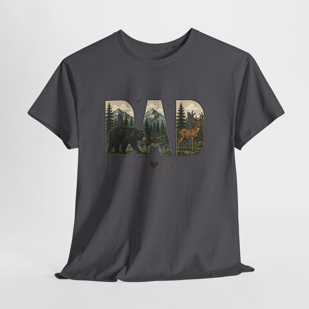 Dad Woodland Bear Graphic Tee | Fathers Day Outdoor Camping Shirt