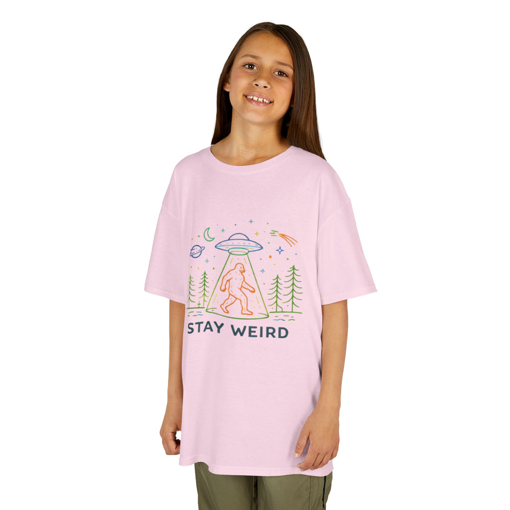 Kids Tee | Stay Weird Alien Bigfoot Graphic T-Shirt