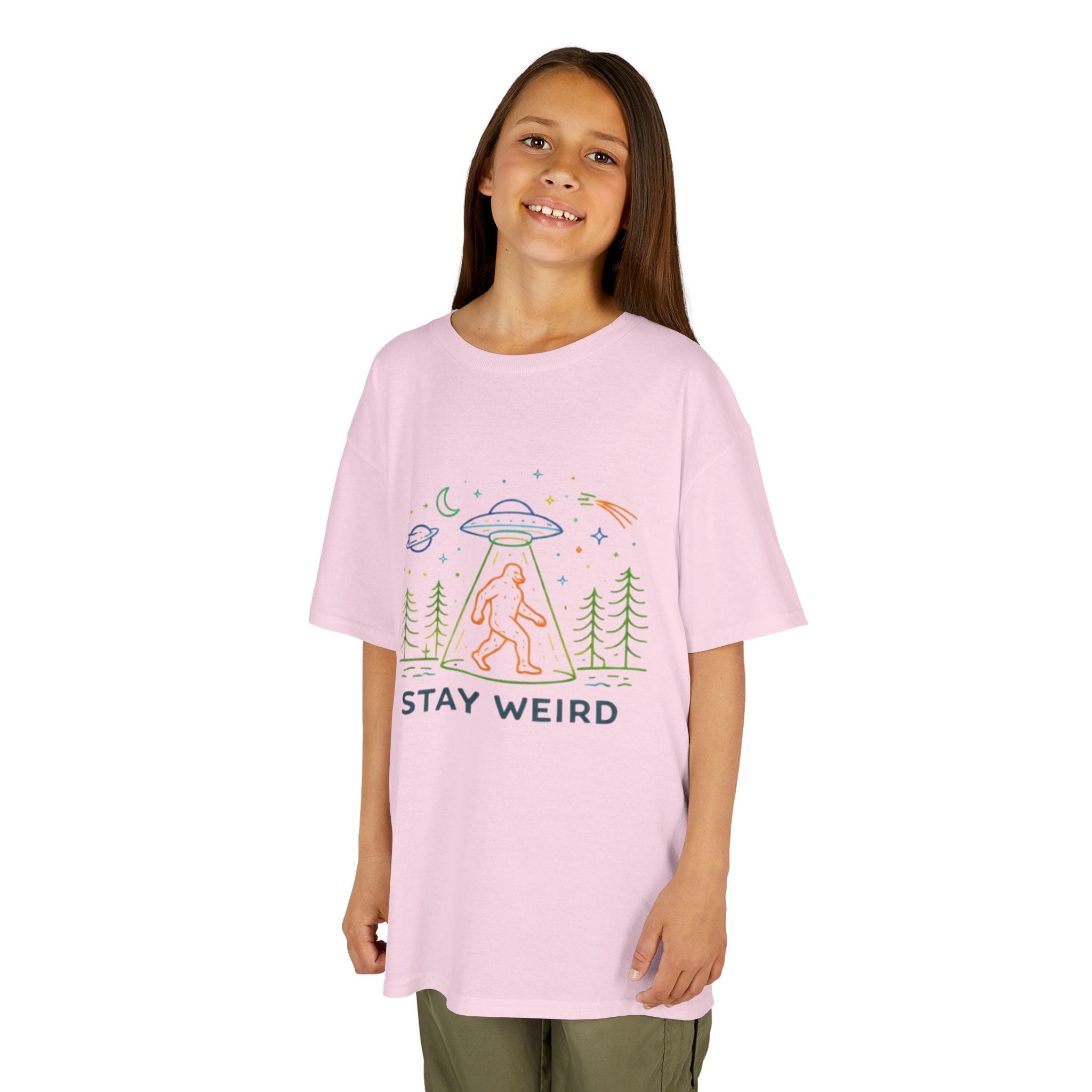 Kids Tee | Stay Weird Alien Bigfoot Graphic T-Shirt