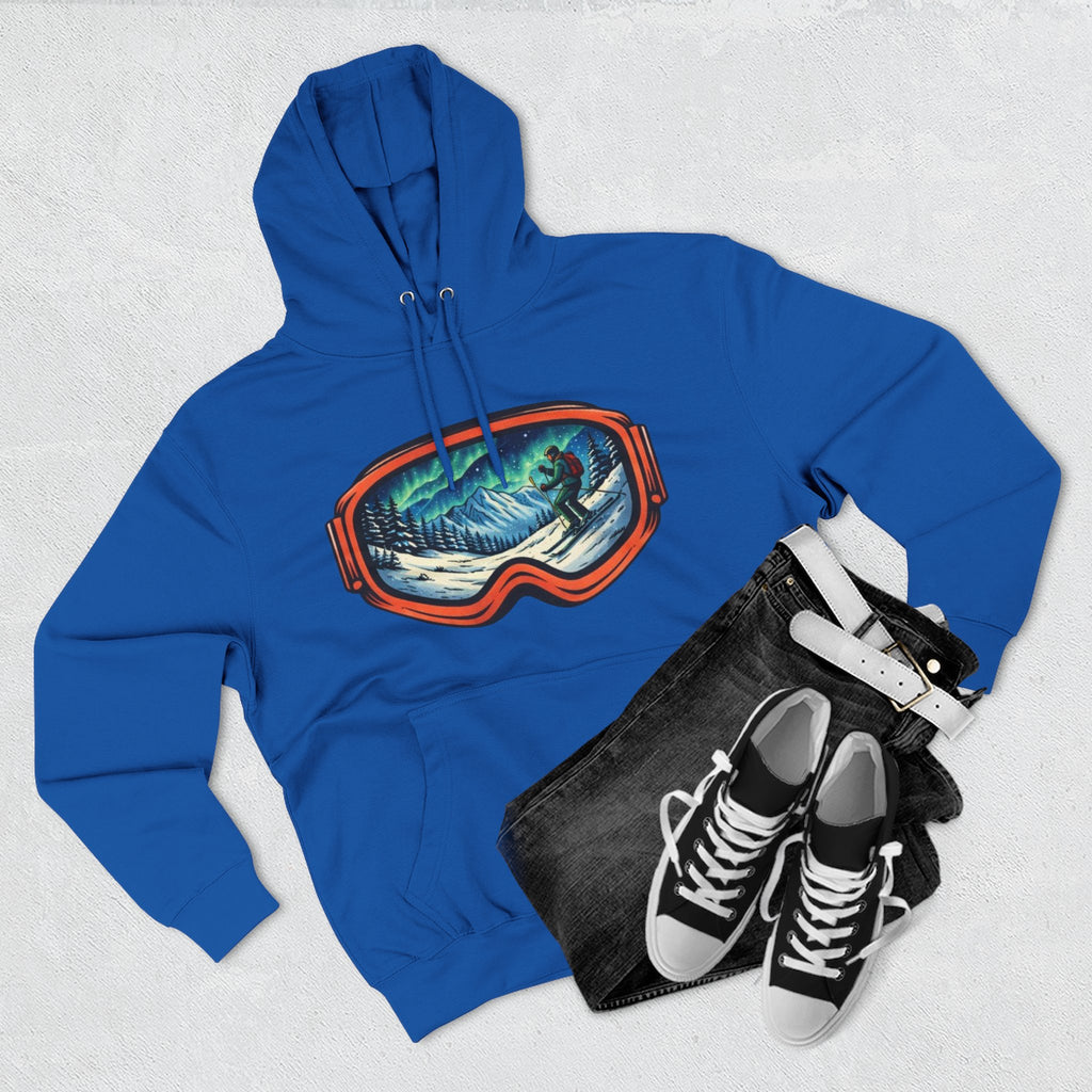 Ski Snowboard Goggles Graphic Hoodie — Mountain Rider Winter Pullover