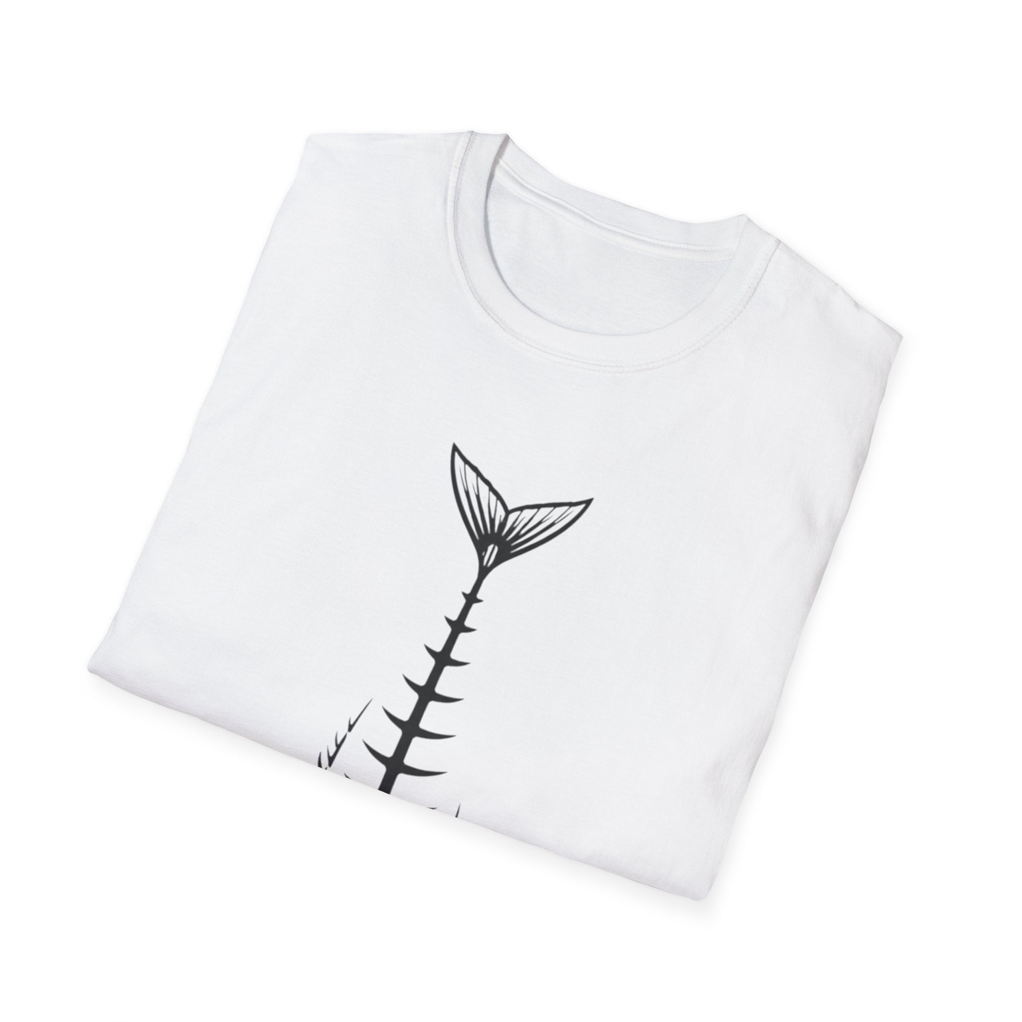 Fish Skeleton Graphic T-Shirt | Minimal Fish Tee