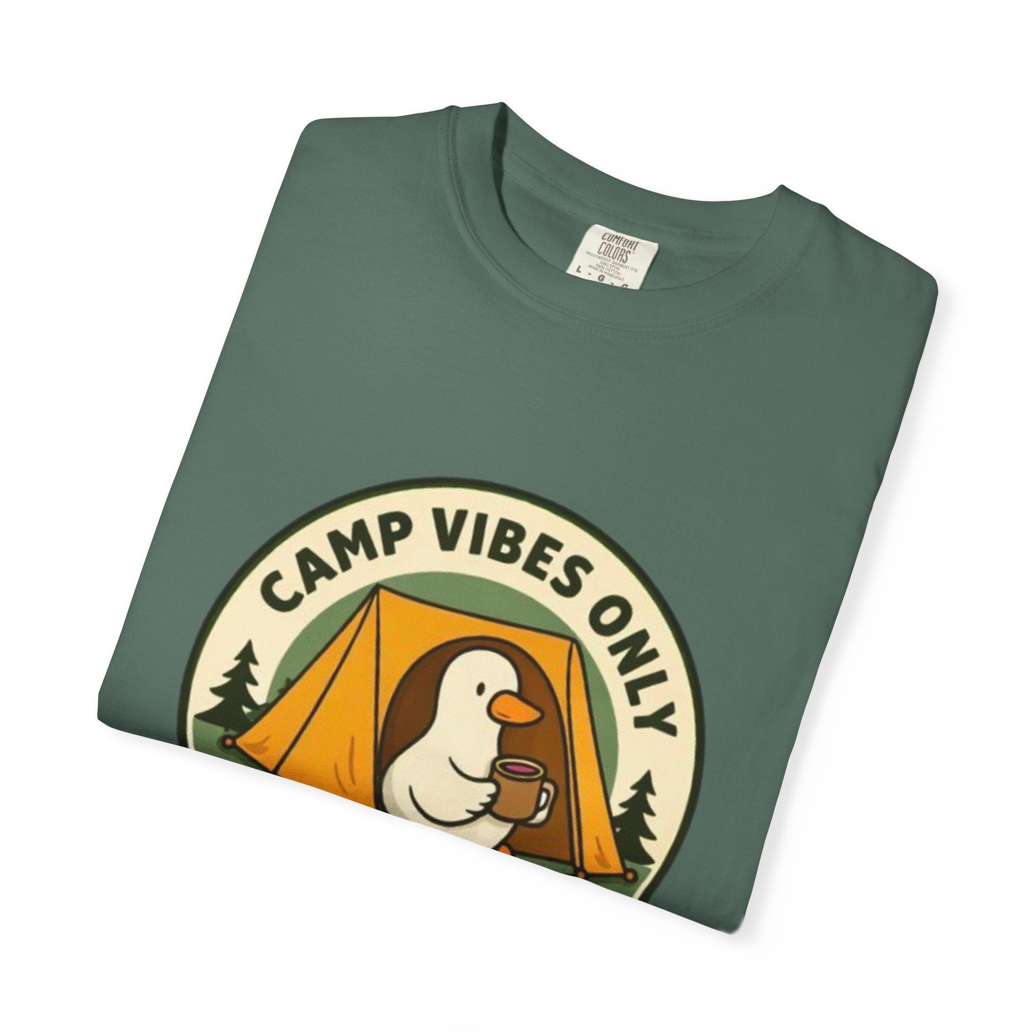 Camp Vibes Only T-Shirt | Cute Duck Camping Graphic Tee