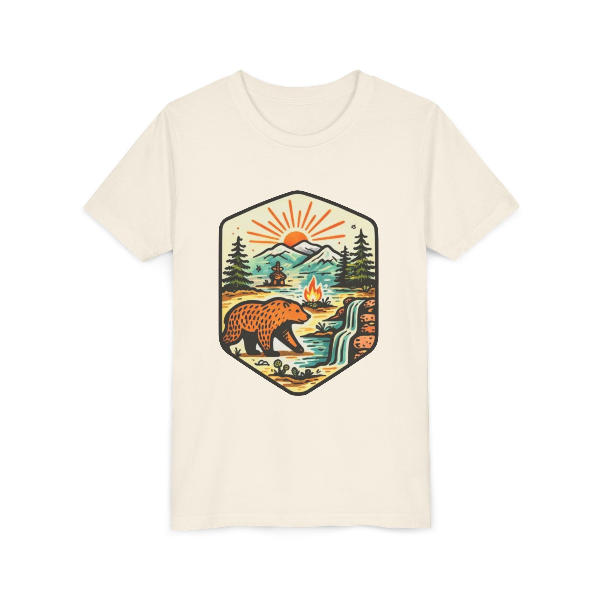 Youth Tee | Bear Camping Adventure Graphic Shirt