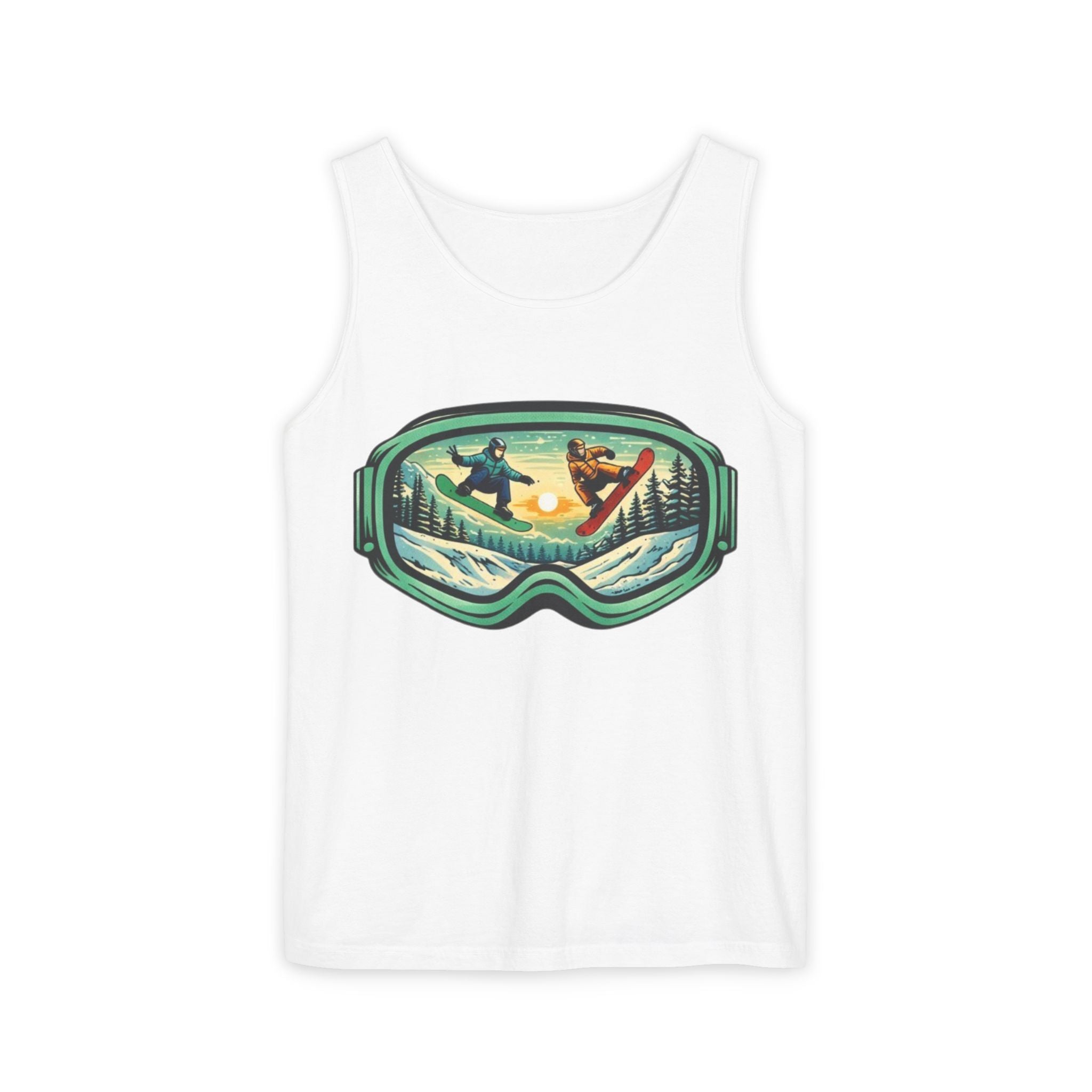 Snowboarding Mountain Goggles Tank Top
