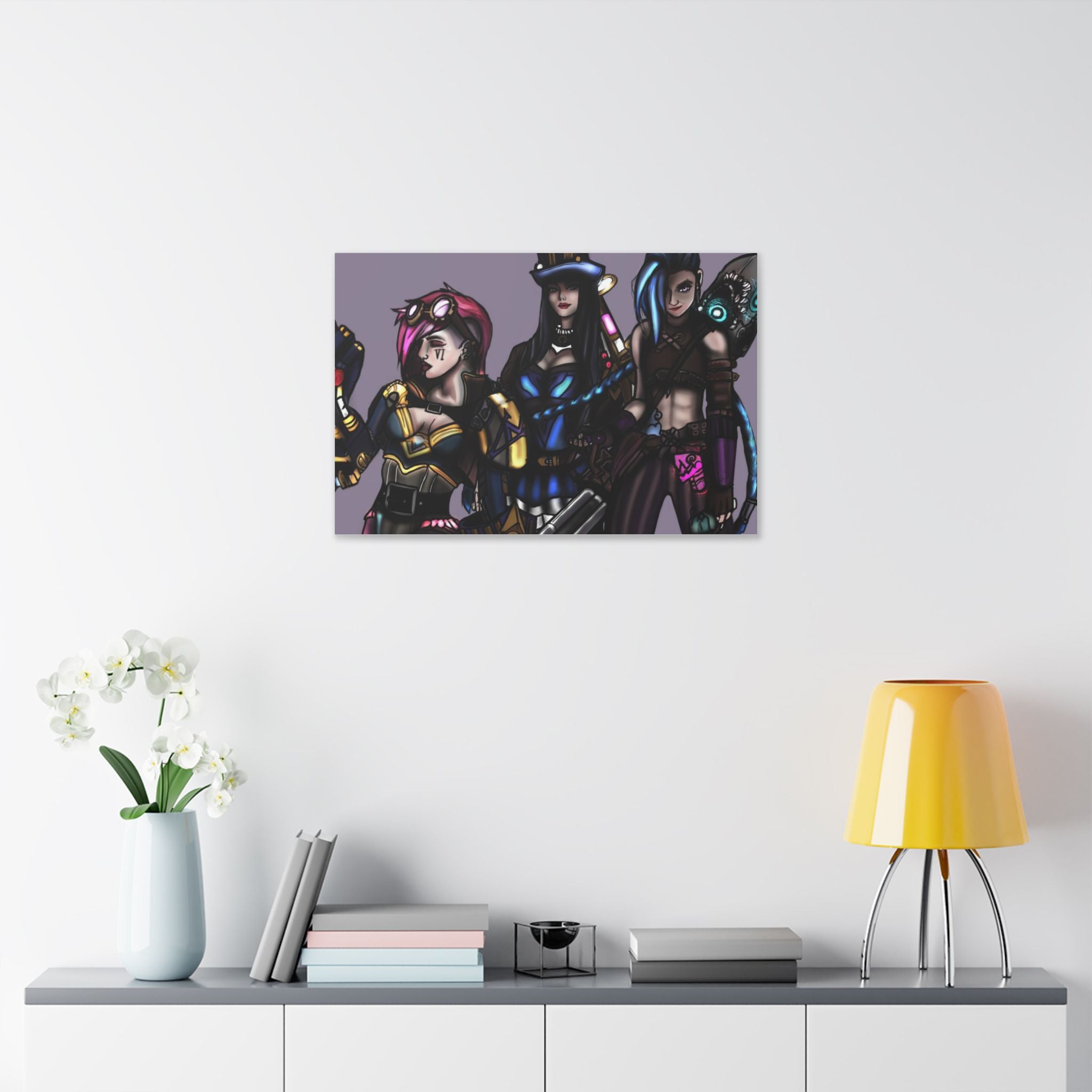 League of Legends Arcane Artwork Stretched Canvas