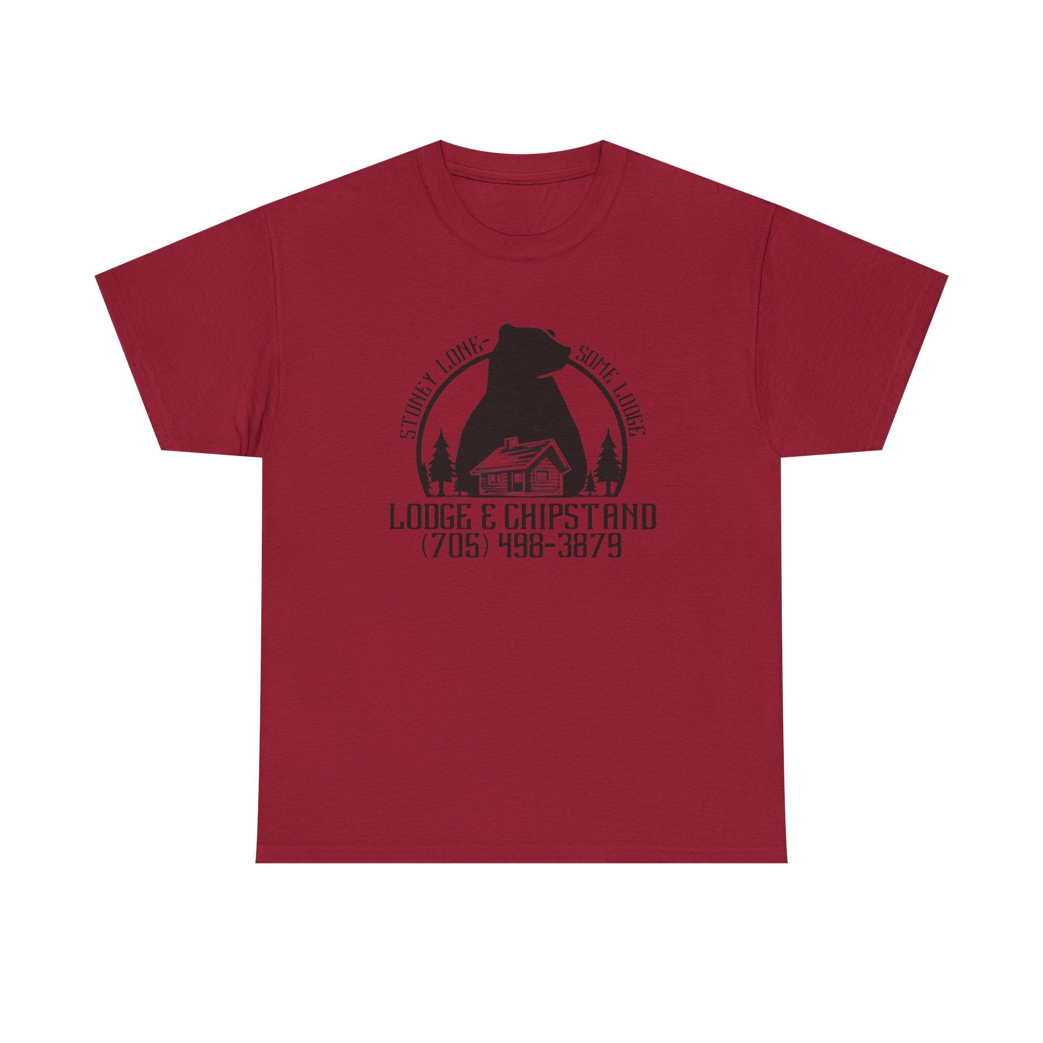 Hunting Fishing Lodge T‑Shirt | Lodge & Chip stand Cabin Vintage Tee