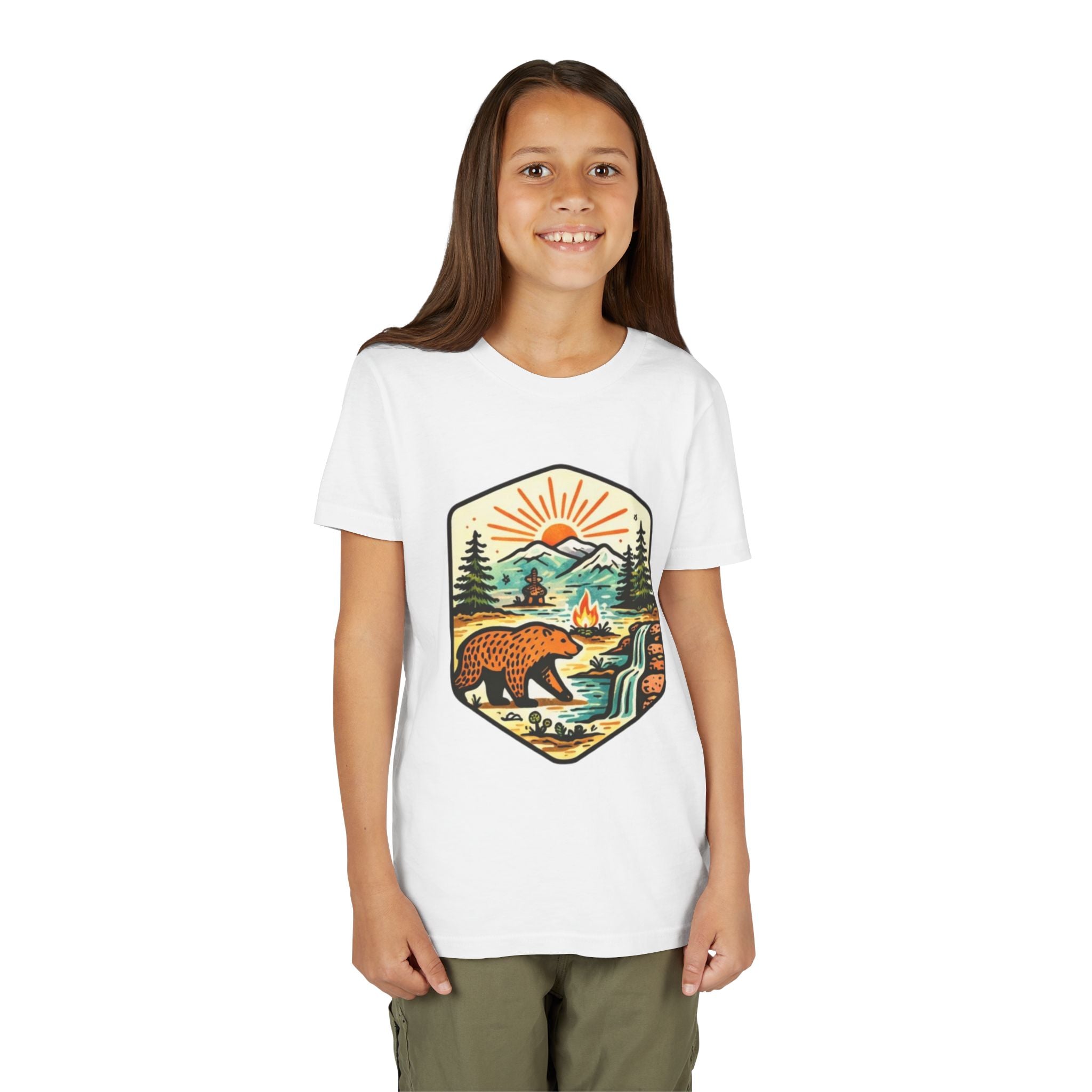 Youth Tee | Bear Camping Adventure Graphic Shirt