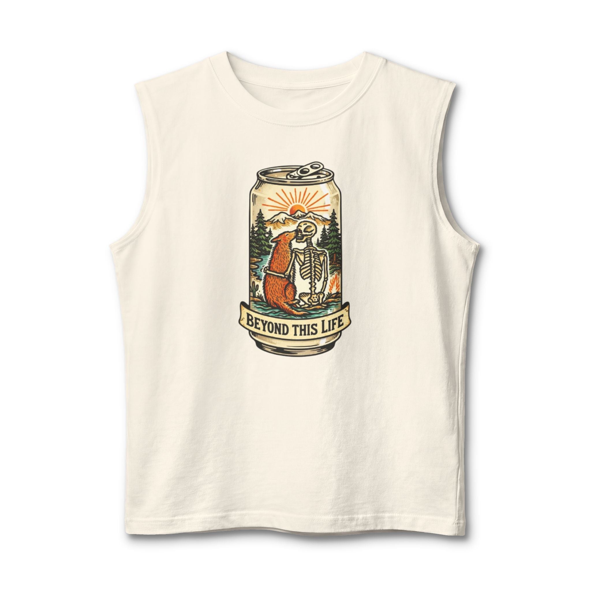 Muscle Tank | Beyond This Life Skeleton Can Graphic