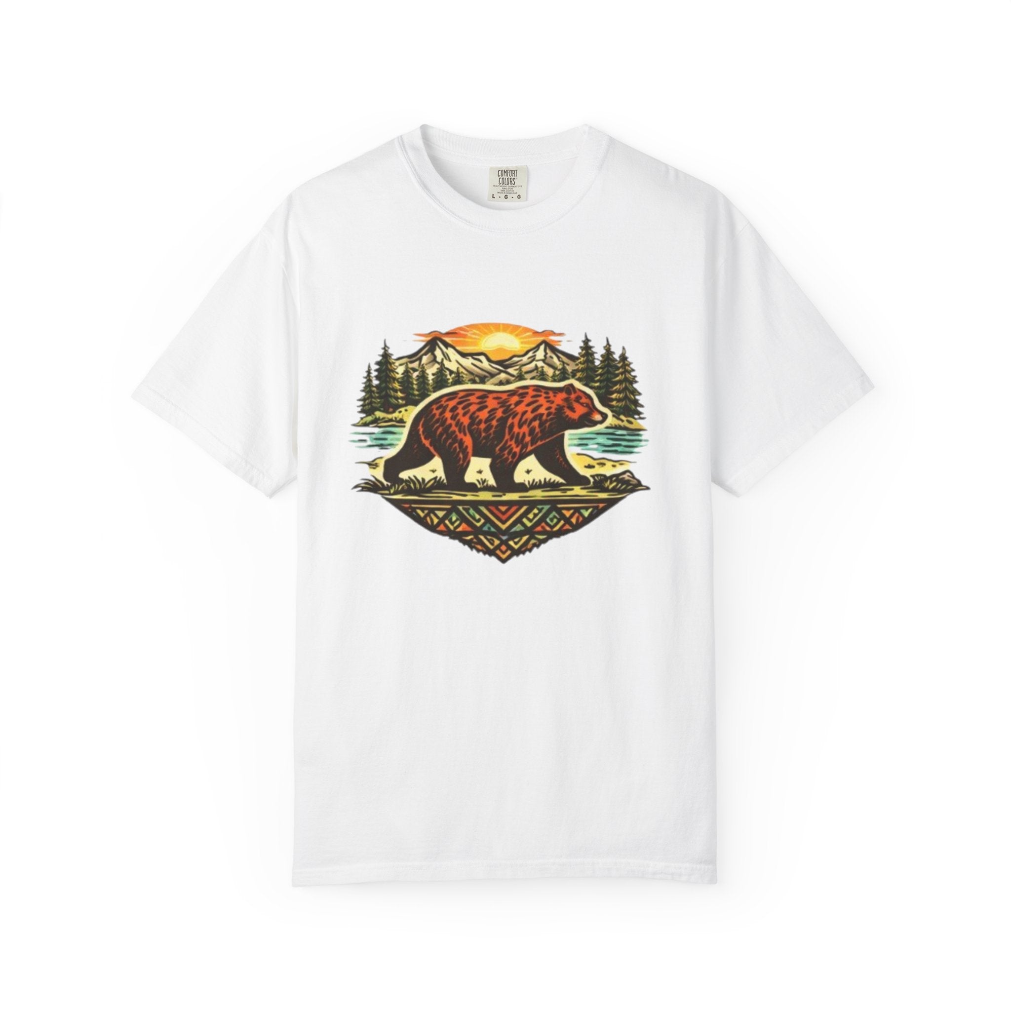 Bear Sunset T-Shirt | Vintage Forest Adventure Graphic Tee