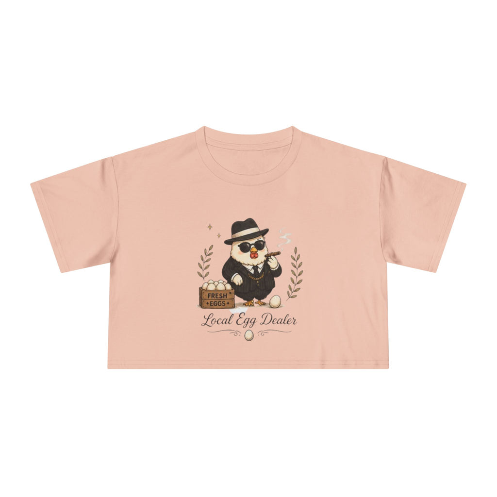 Crop Tee | Local Egg Dealer Cute Chick Graphic Crop Top