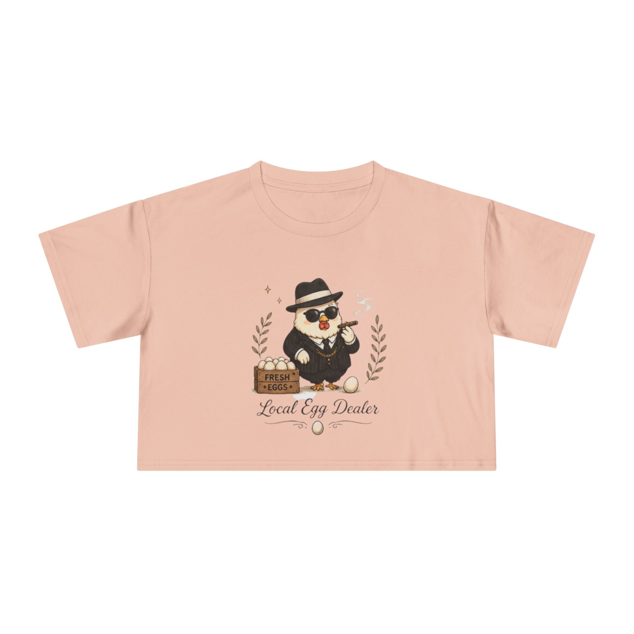 Crop Tee | Local Egg Dealer Cute Chick Graphic Crop Top