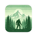Bigfoot Forest Sticker | Vintage Green Mountain Sasquatch Kiss-Cut