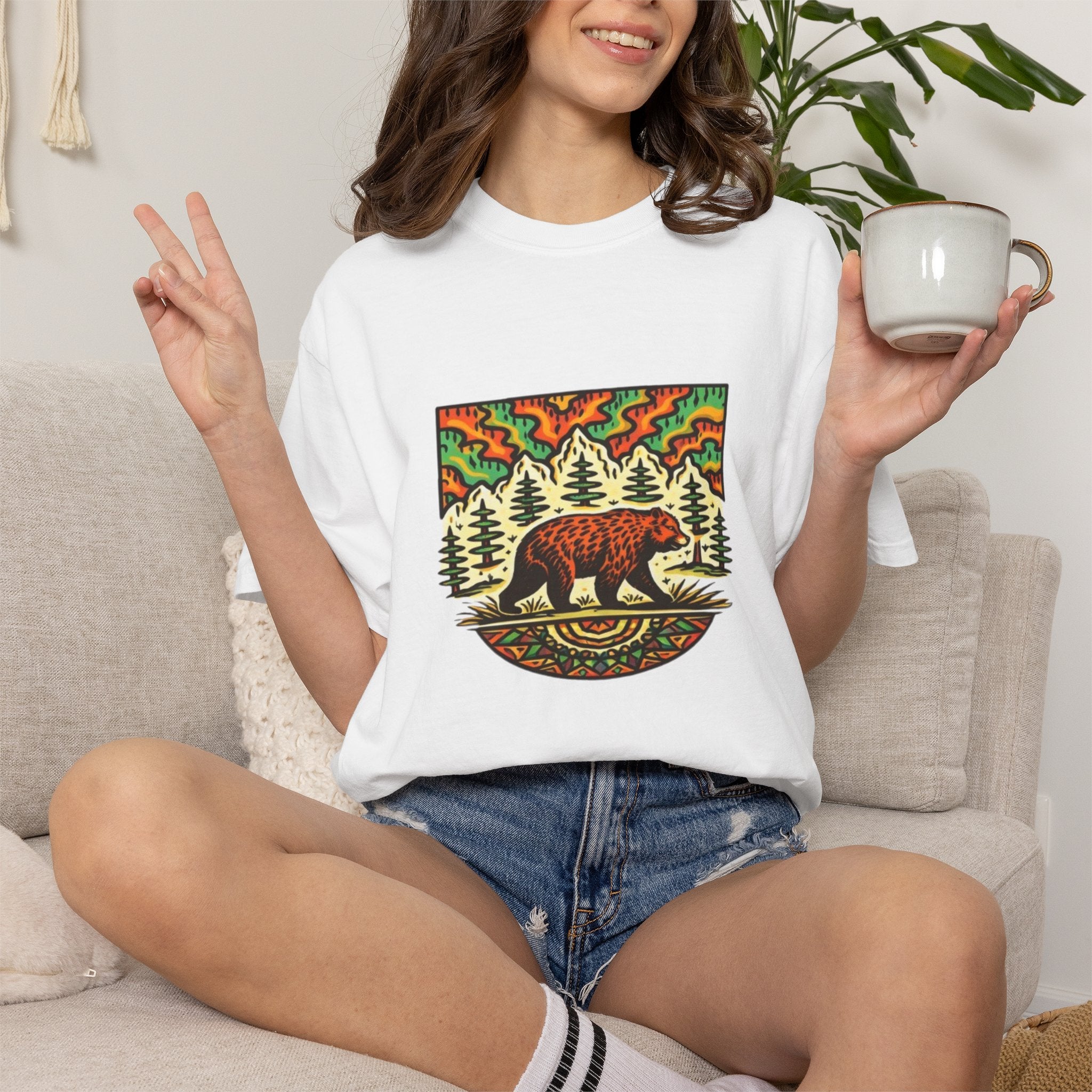 Bear Forest Graphic T-Shirt | Retro Nature Wilderness Tee