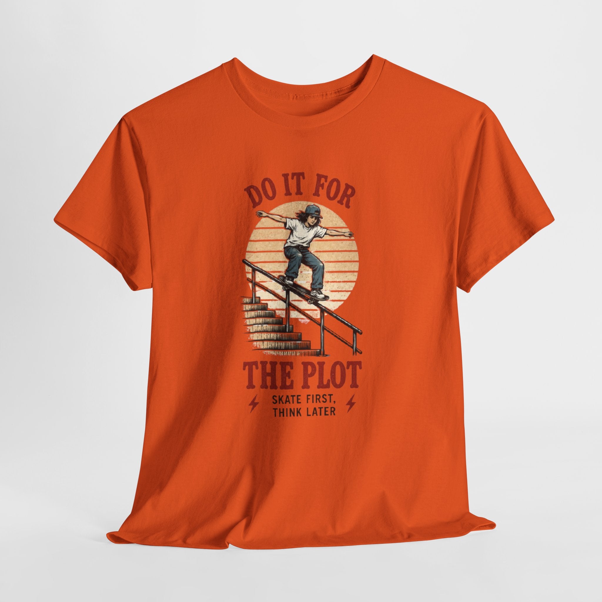 Skate Tee | "Do It For The Plot" Retro Skateboarding Graphic Shirt