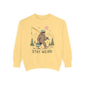 Stay Weird Sweatshirt | Fishing Sasquatch Graphic Crewneck
