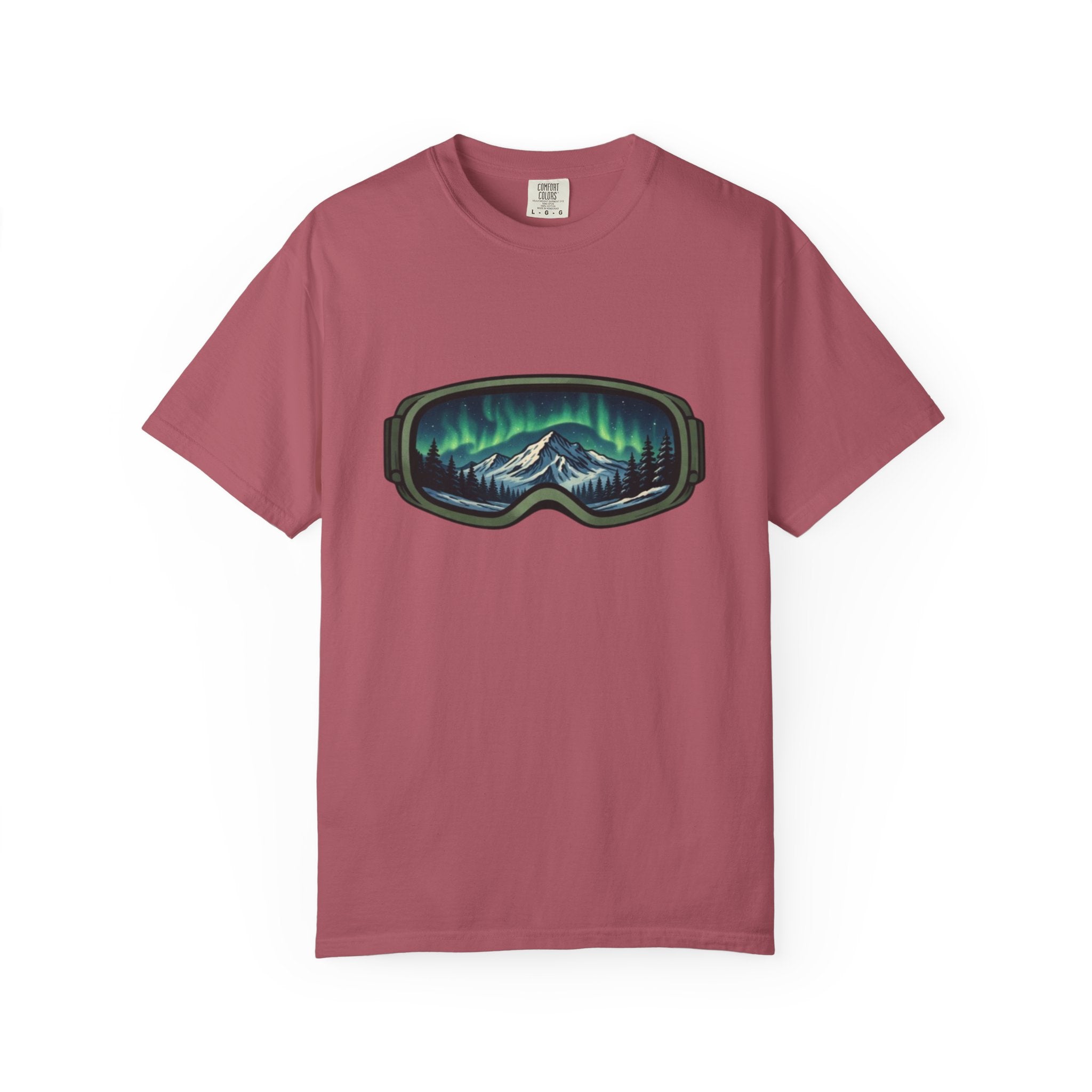 Ski Goggle Northern Lights Mountain T-Shirt