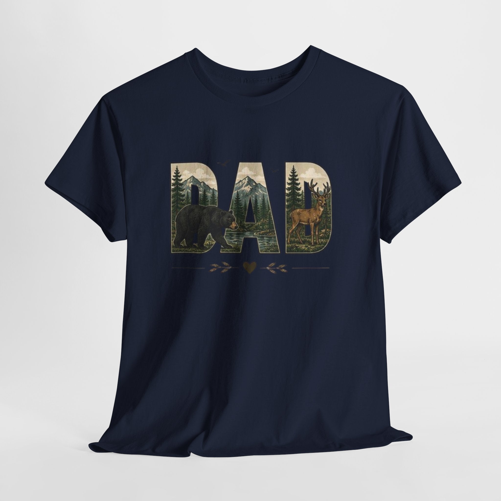 Dad Woodland Bear Graphic Tee | Fathers Day Outdoor Camping Shirt