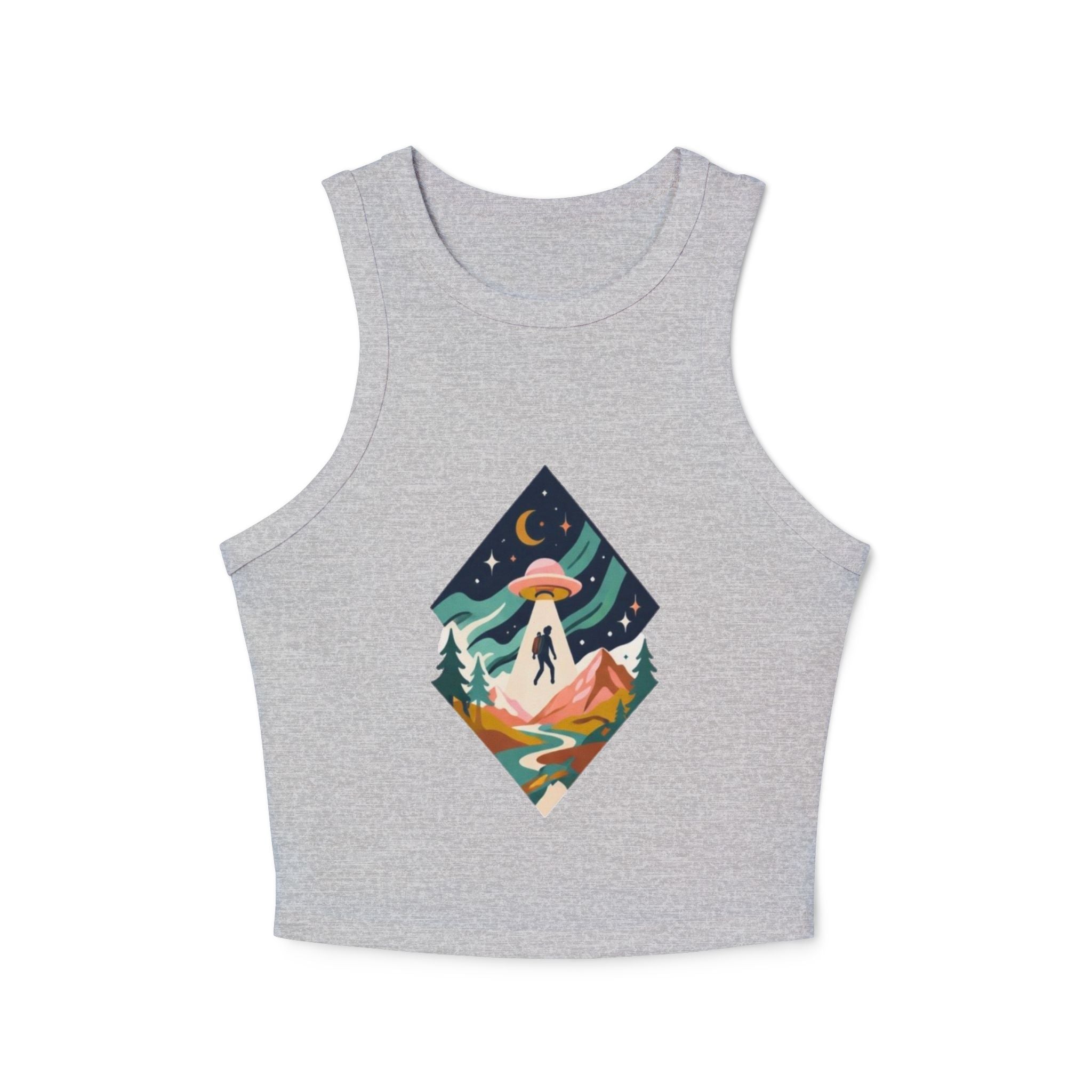 Alien Abduction Mountain Crop Tank