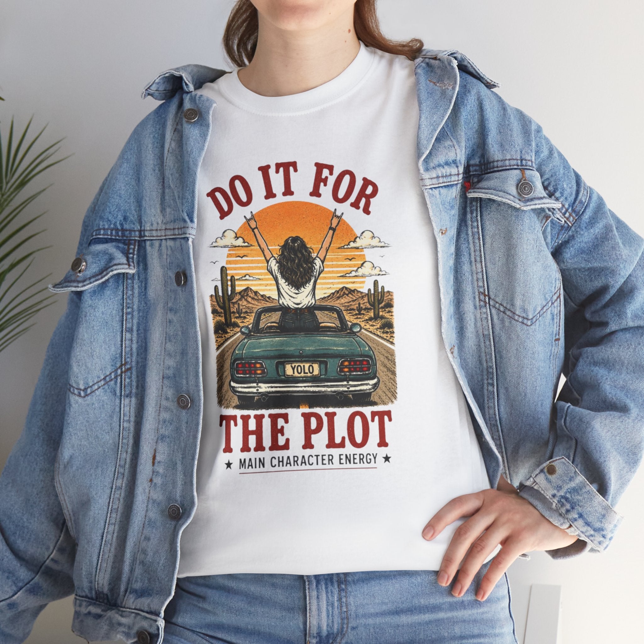 Do It For The Plot Tee | Retro Main Character Energy Graphic T-Shirt