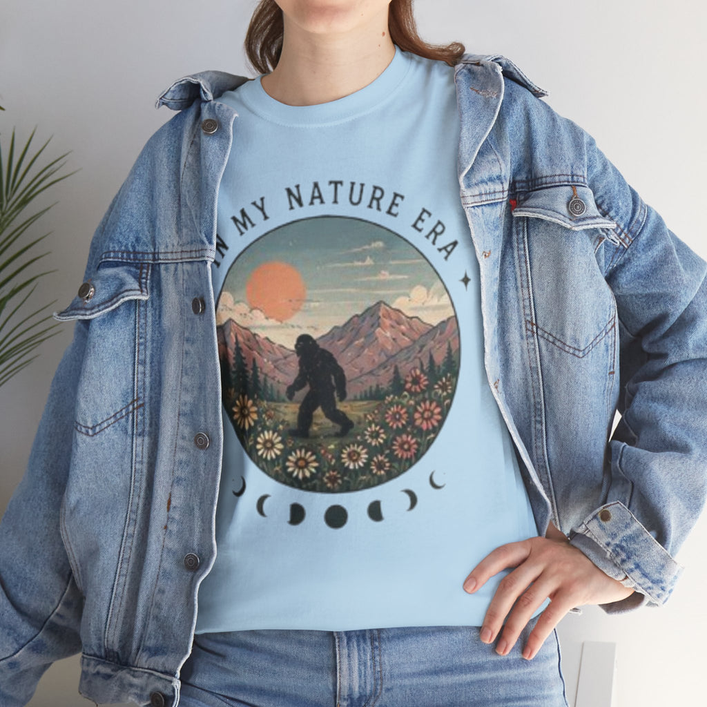 Sasquatch Nature Tee | "In My Nature Era" Mountain & Moon Phase Graphic