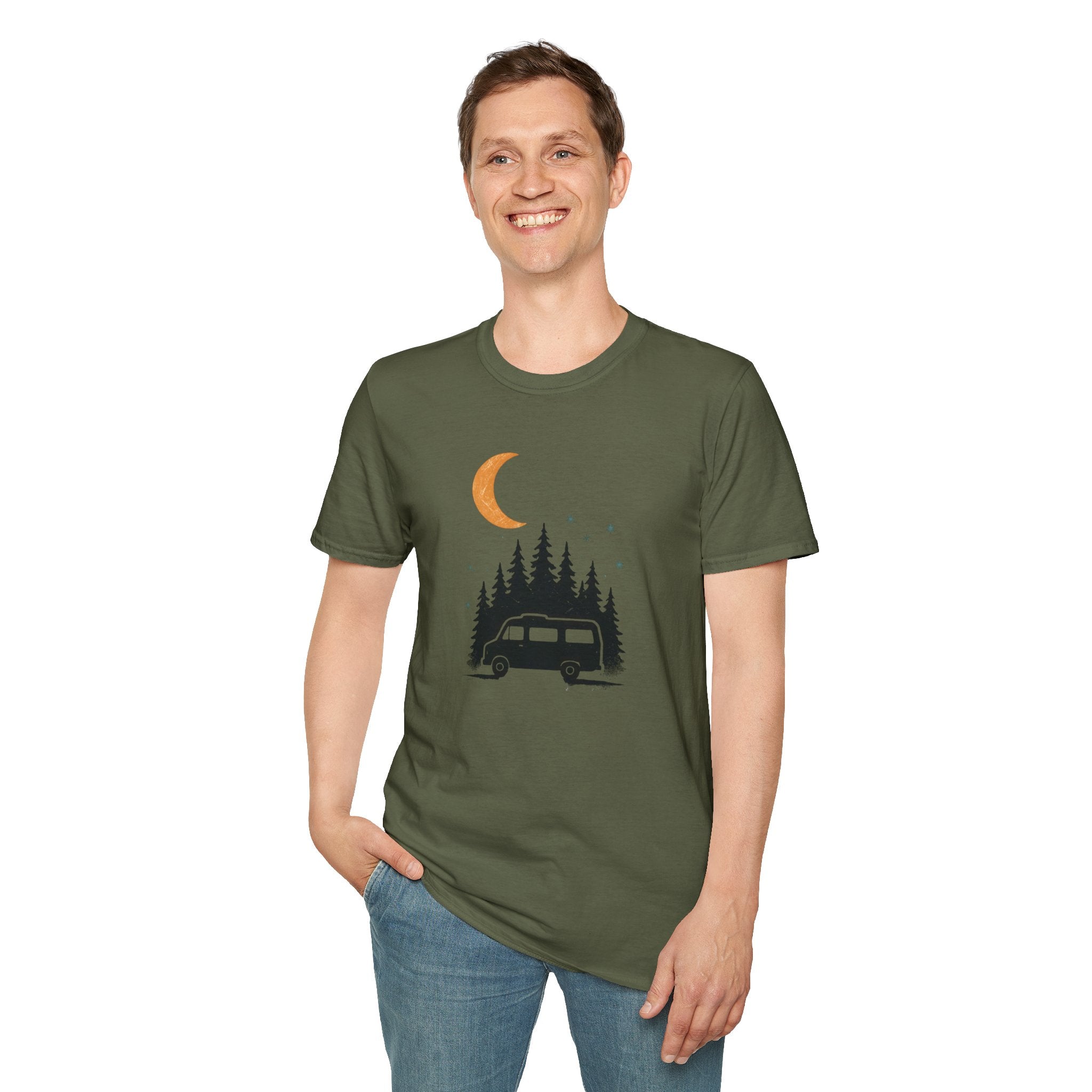 Moonlit Forest Camper T-Shirt | Moonlit Forest Camping Tee