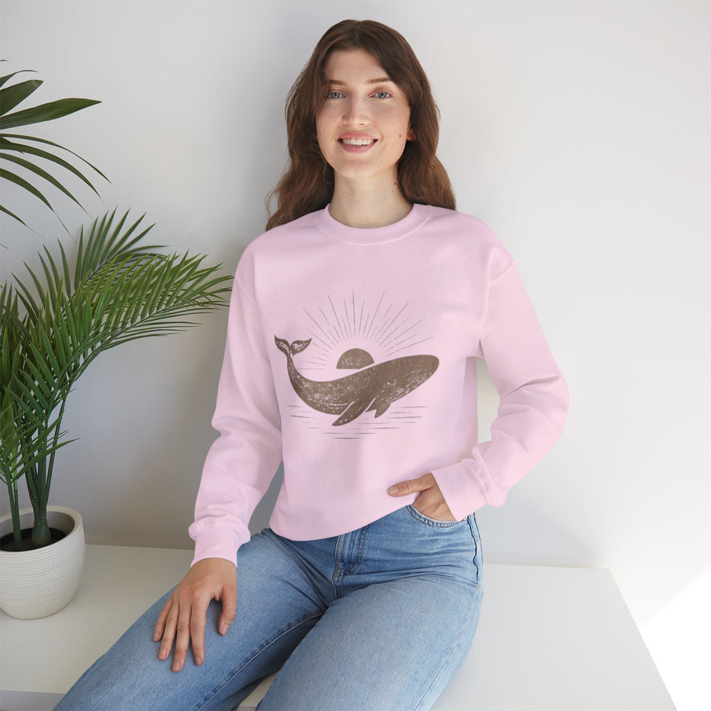 Whale Sunset Crewneck Sweatshirt