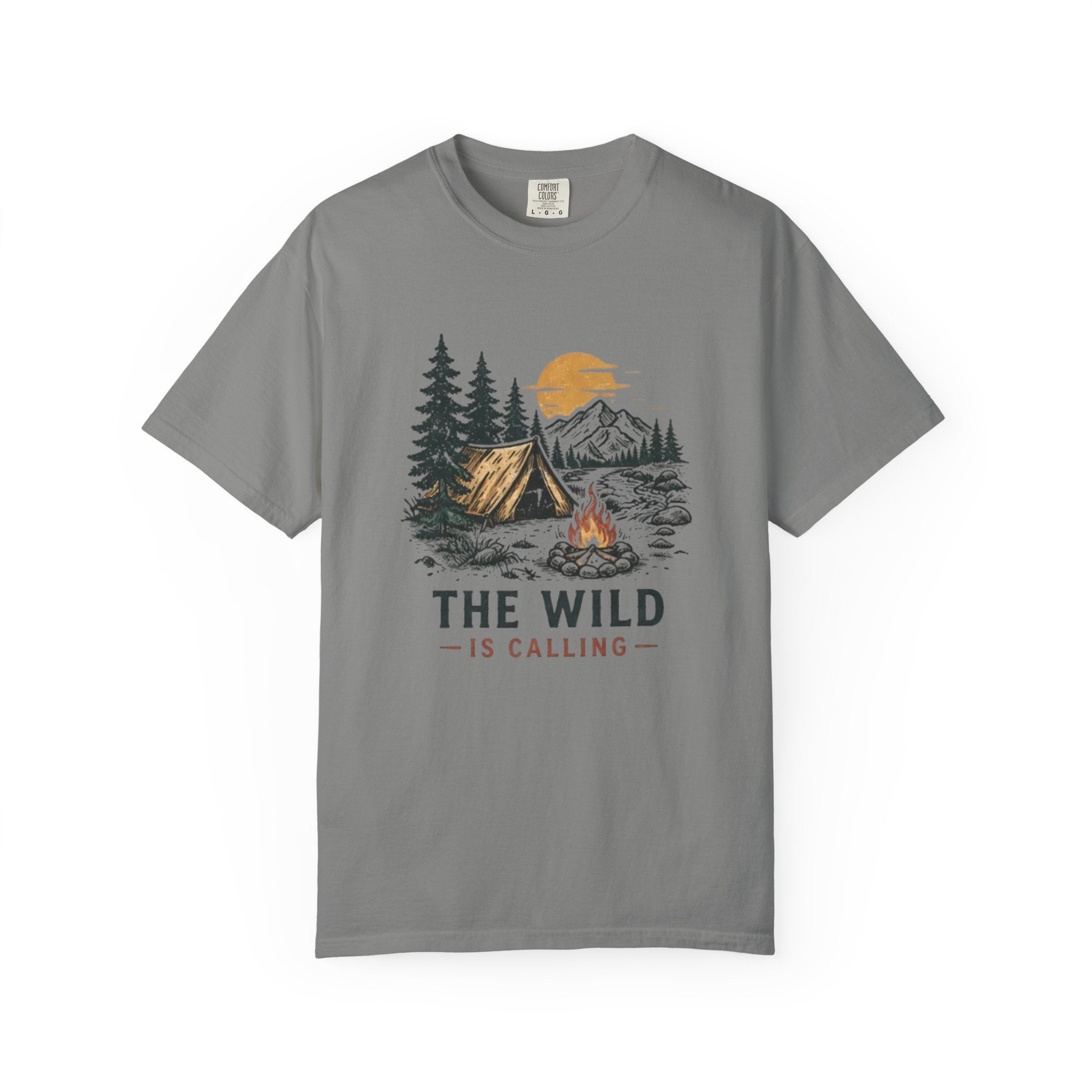 Camping T-Shirt | The Wild Is Calling Graphic Tee