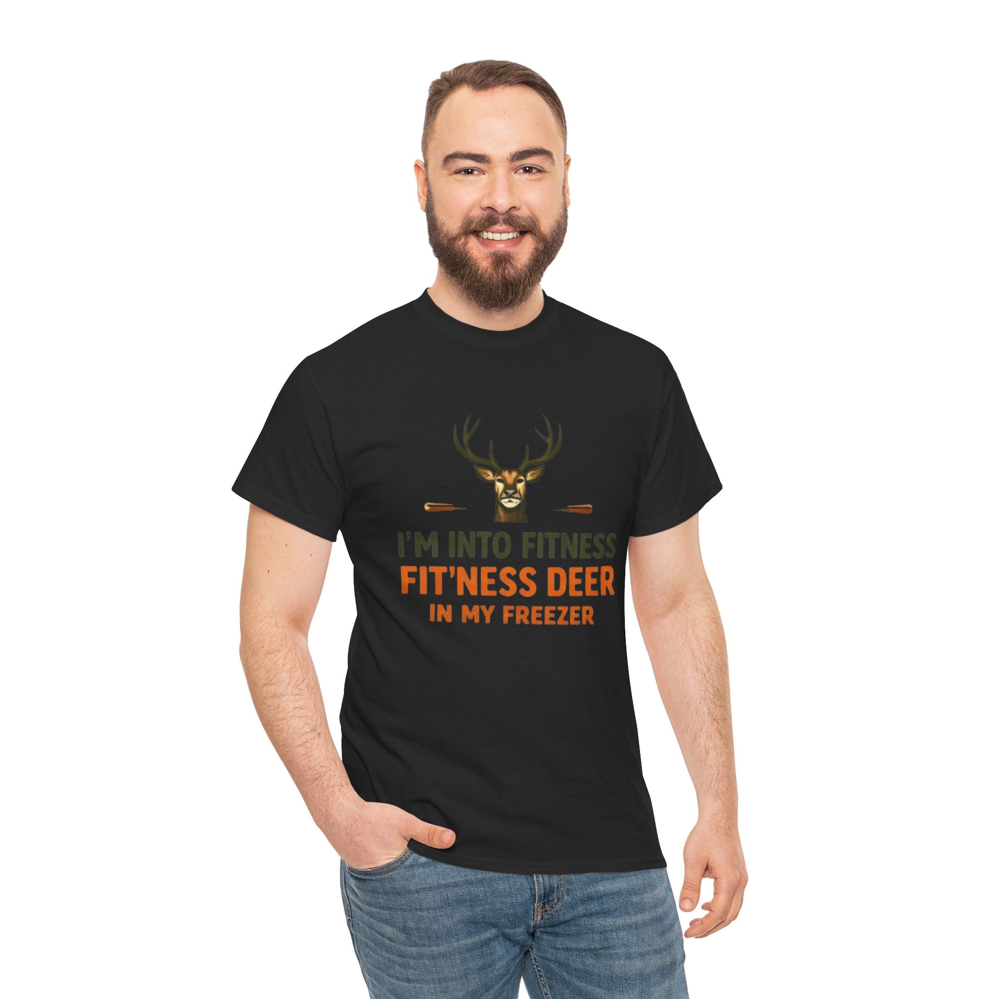 Funny Hunting T-Shirt | "Im Into Fitness, Fitness Deer in My Freezer"