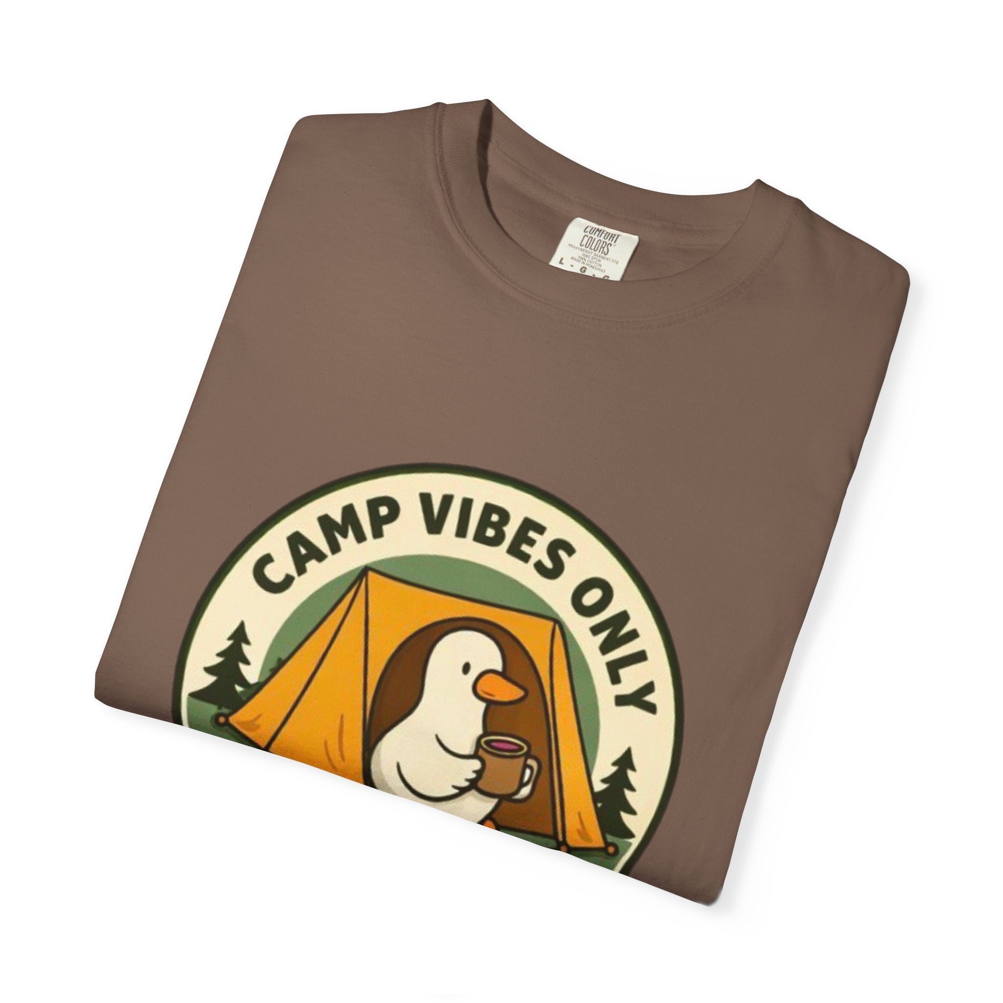 Camp Vibes Only T-Shirt | Cute Duck Camping Graphic Tee