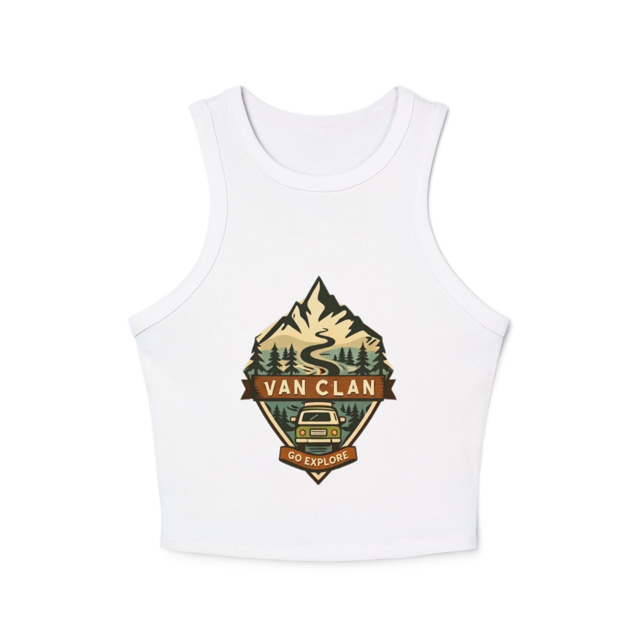 Van Clan Adventure Tank Top | Womens Ribbed Racerback Go Explore Camping Crop