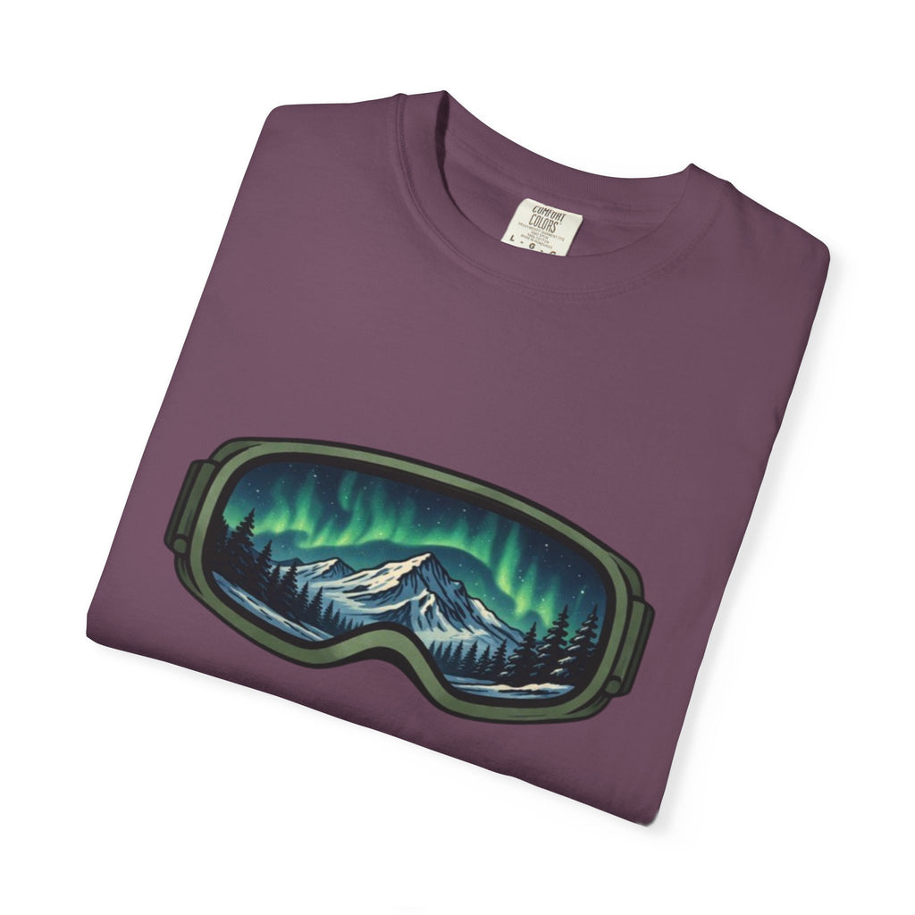 Ski Goggle Northern Lights Mountain T-Shirt