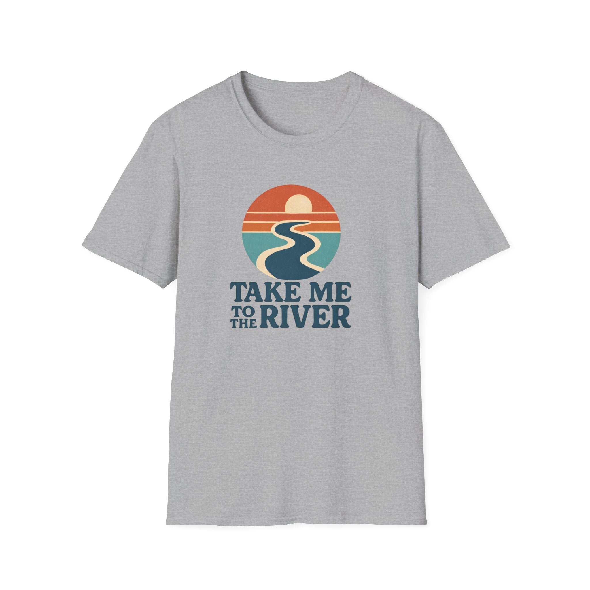 Sunset River Graphic T-Shirt | Scenic Nature Tee for Outdoor Lovers