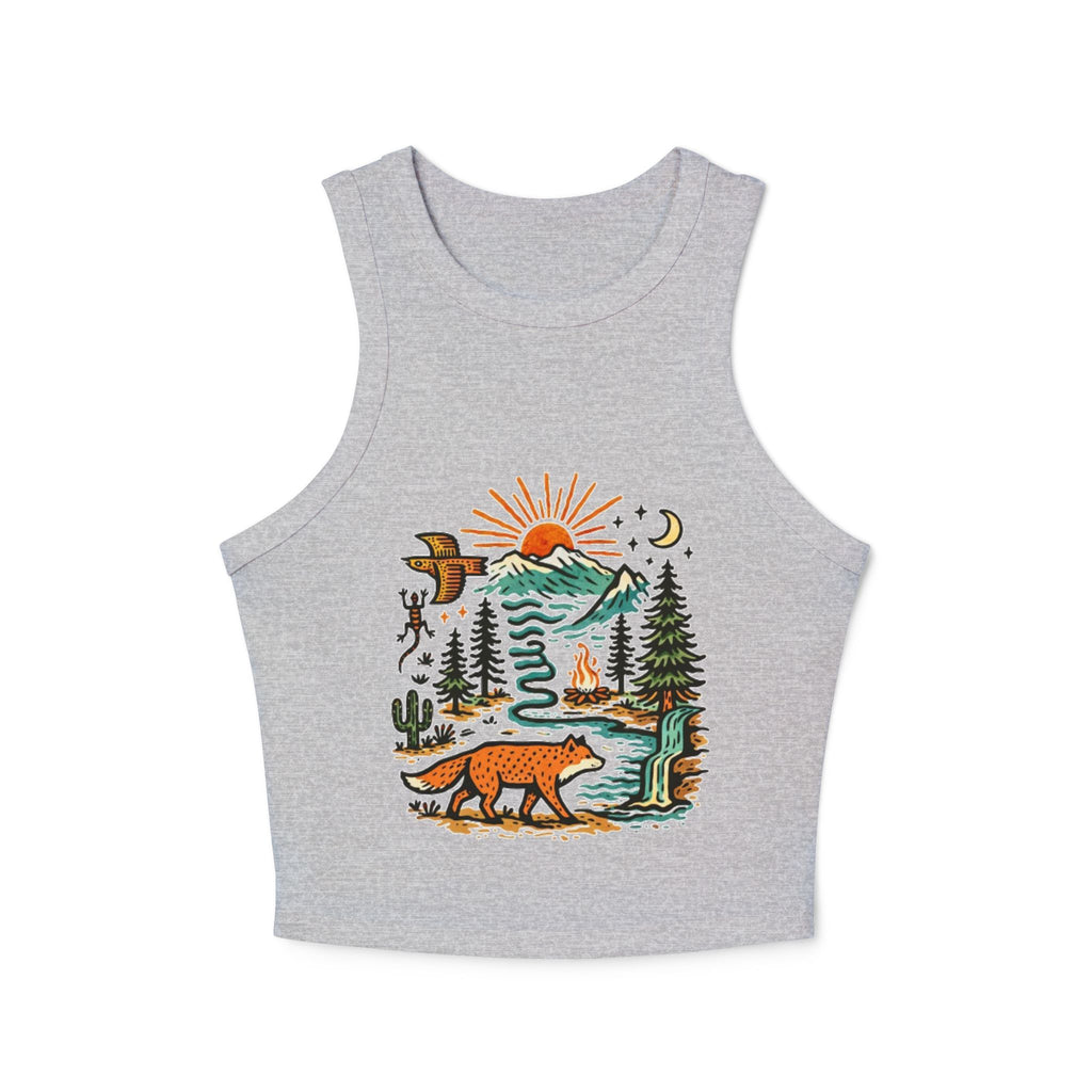 Nature Retro Racer Tank Top | Vintage Outdoors Lover Graphic
