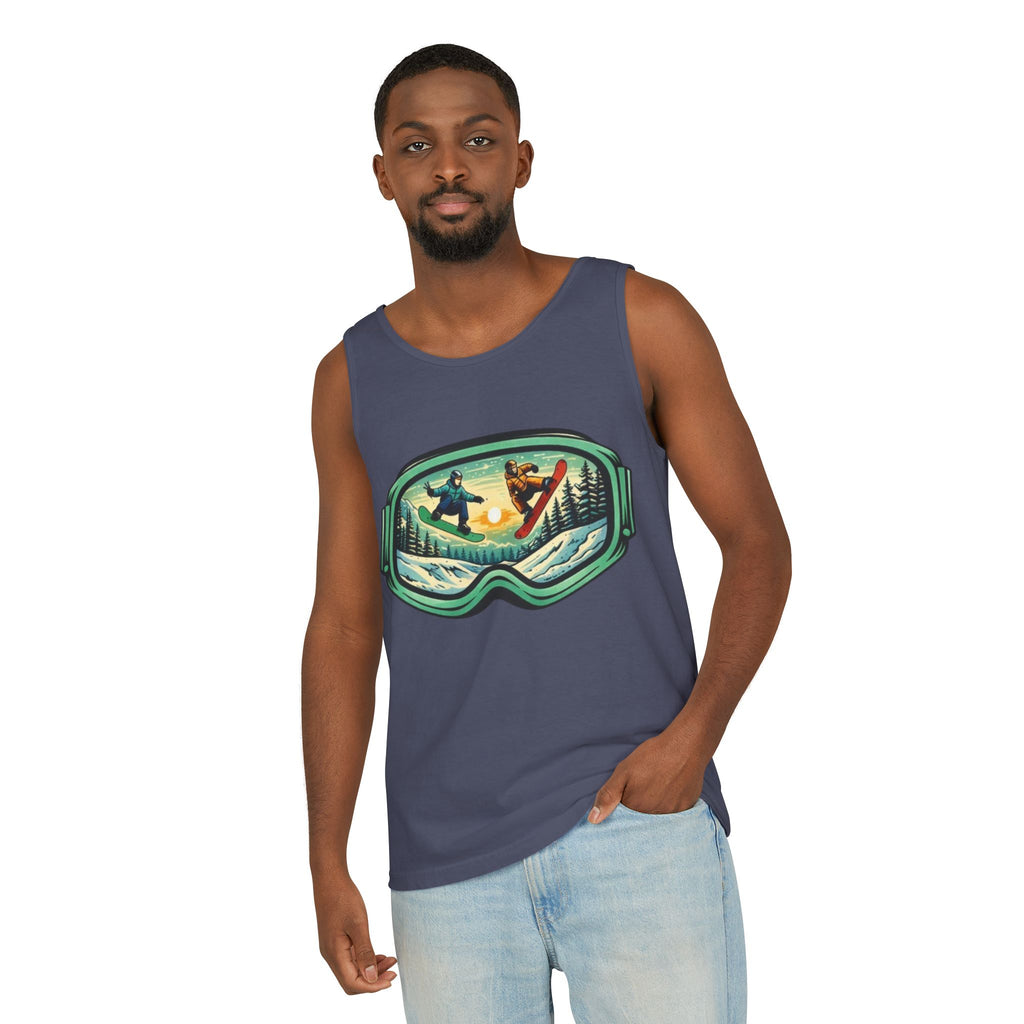Snowboarding Mountain Goggles Tank Top
