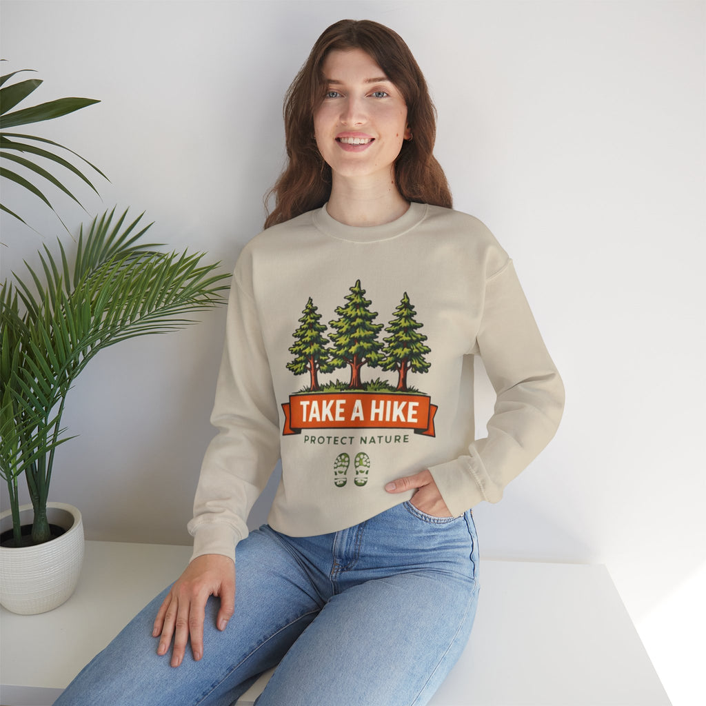 Take a Hike Sweatshirt | Protect Nature Crewneck for Hikers & Outdoor Lovers