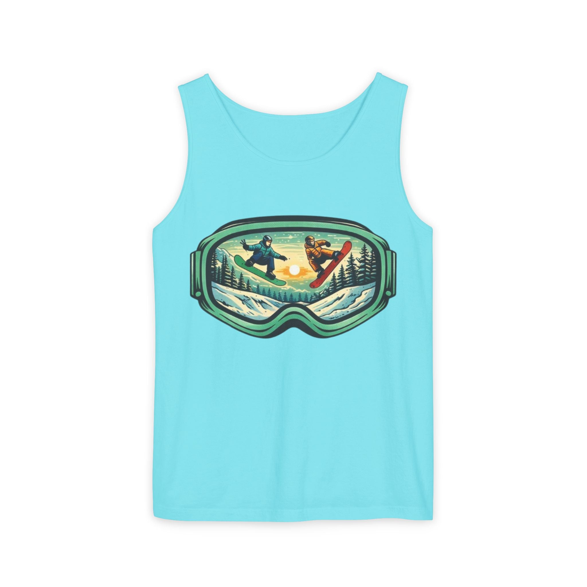 Snowboarding Mountain Goggles Tank Top