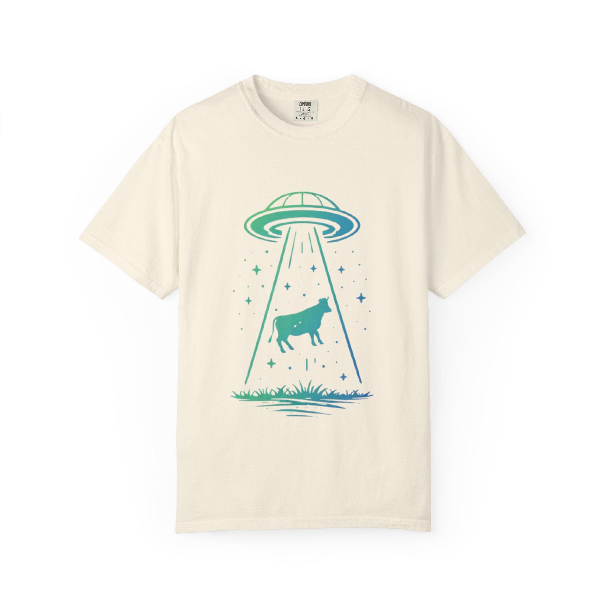 Cow Abduction UFO T-Shirt | Alien Cow Beam Graphic Tee