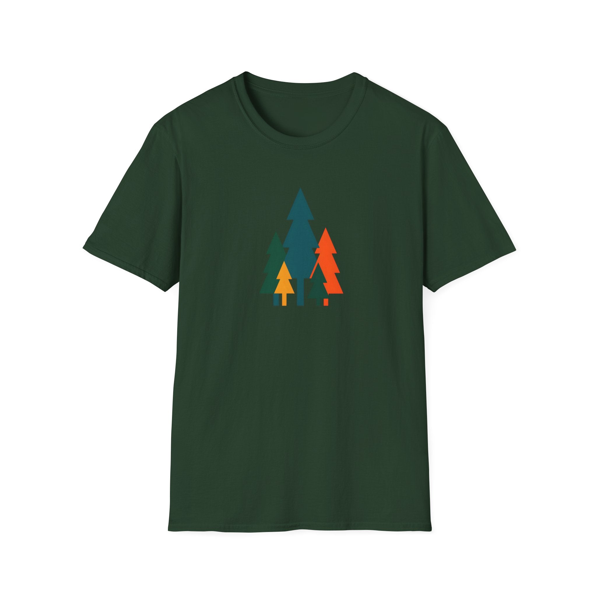 Colorful Pine Trees T-Shirt | Vibrant Forest Graphic Tee