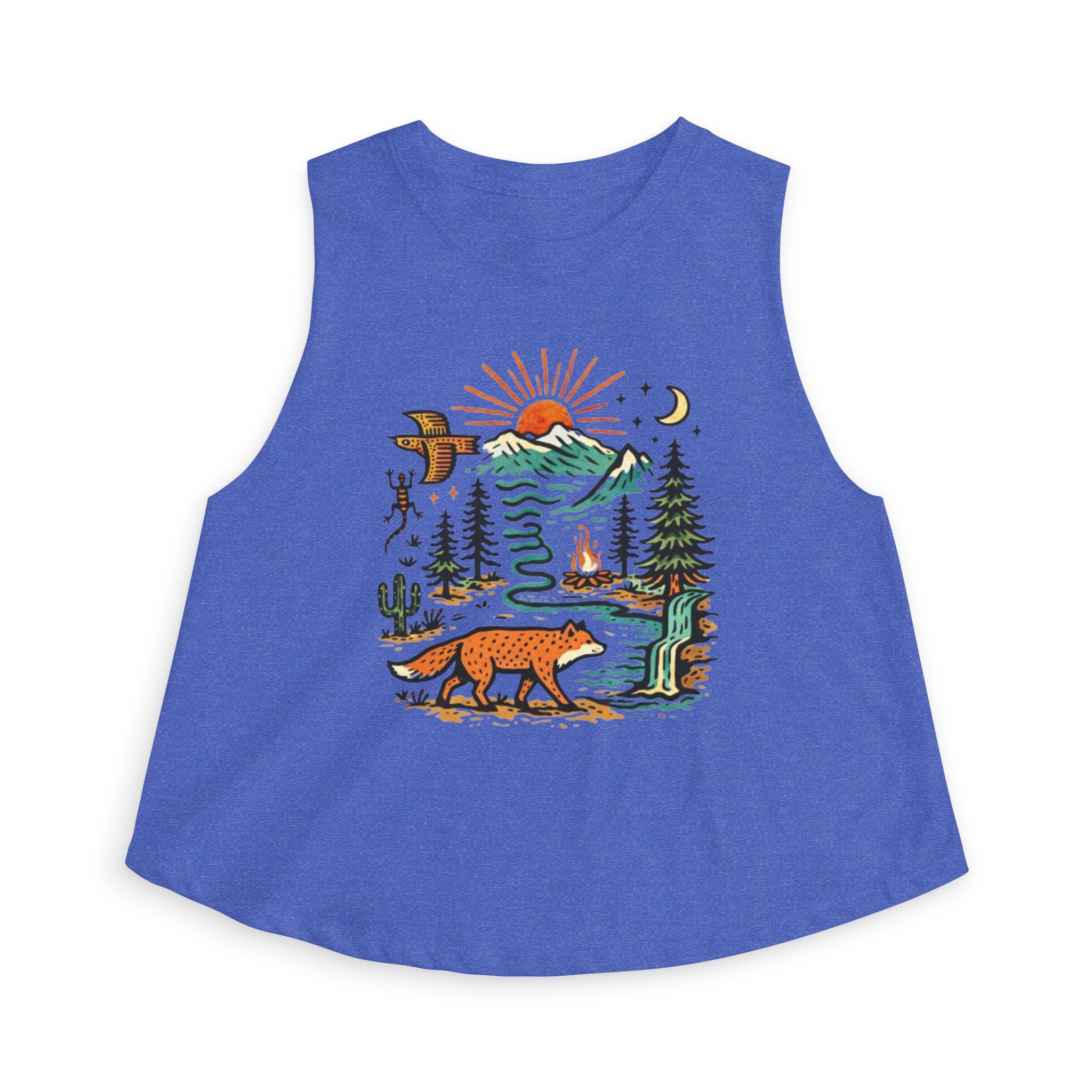 Nature Wilderness Fox Tank Women's Crop Top