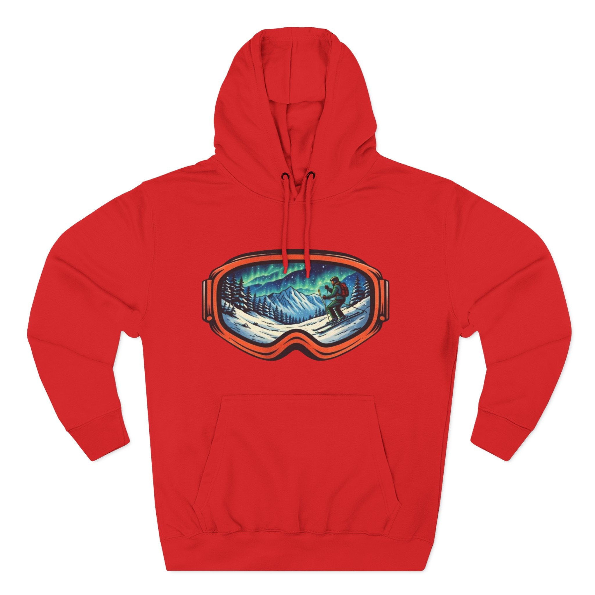Ski Snowboard Goggles Graphic Hoodie — Mountain Rider Winter Pullover