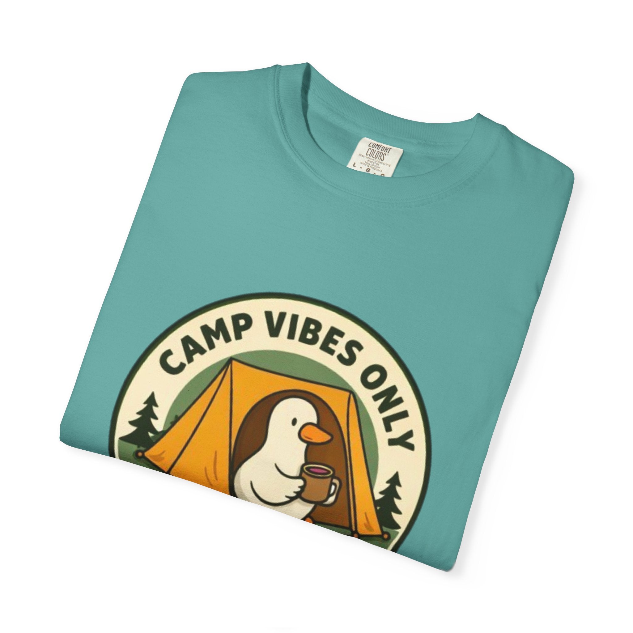 Camp Vibes Only T-Shirt | Cute Duck Camping Graphic Tee