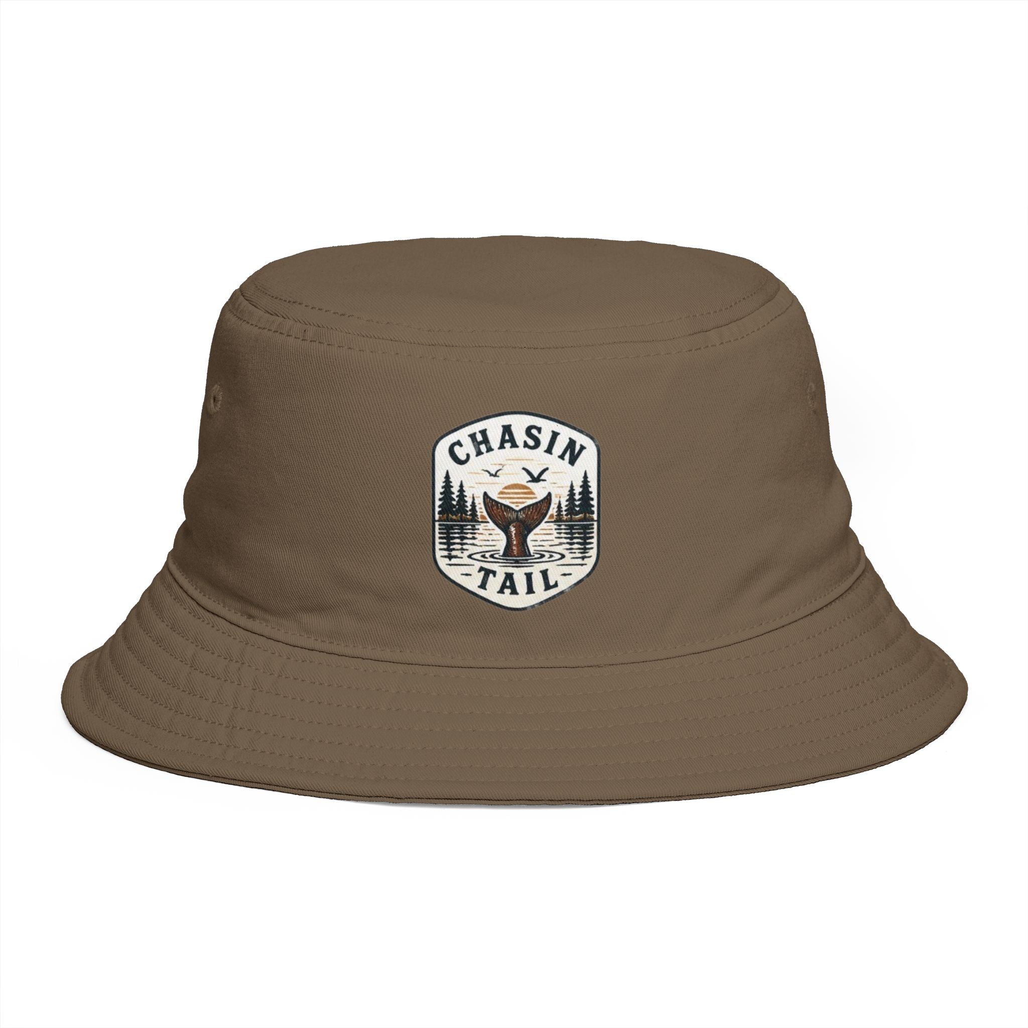 Chasin Tail Hunting Bucket Hat | Rustic Outdoorsman Fish & Duck Patch