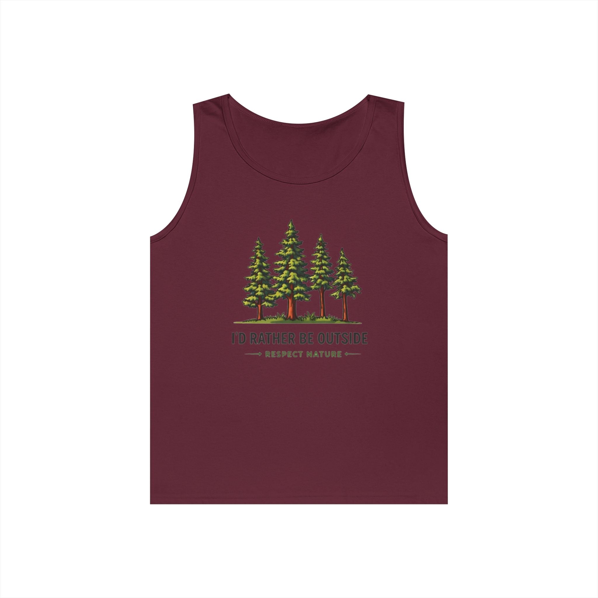 Id Rather Be Outside Tank Top | Nature Lovers Camping Graphic