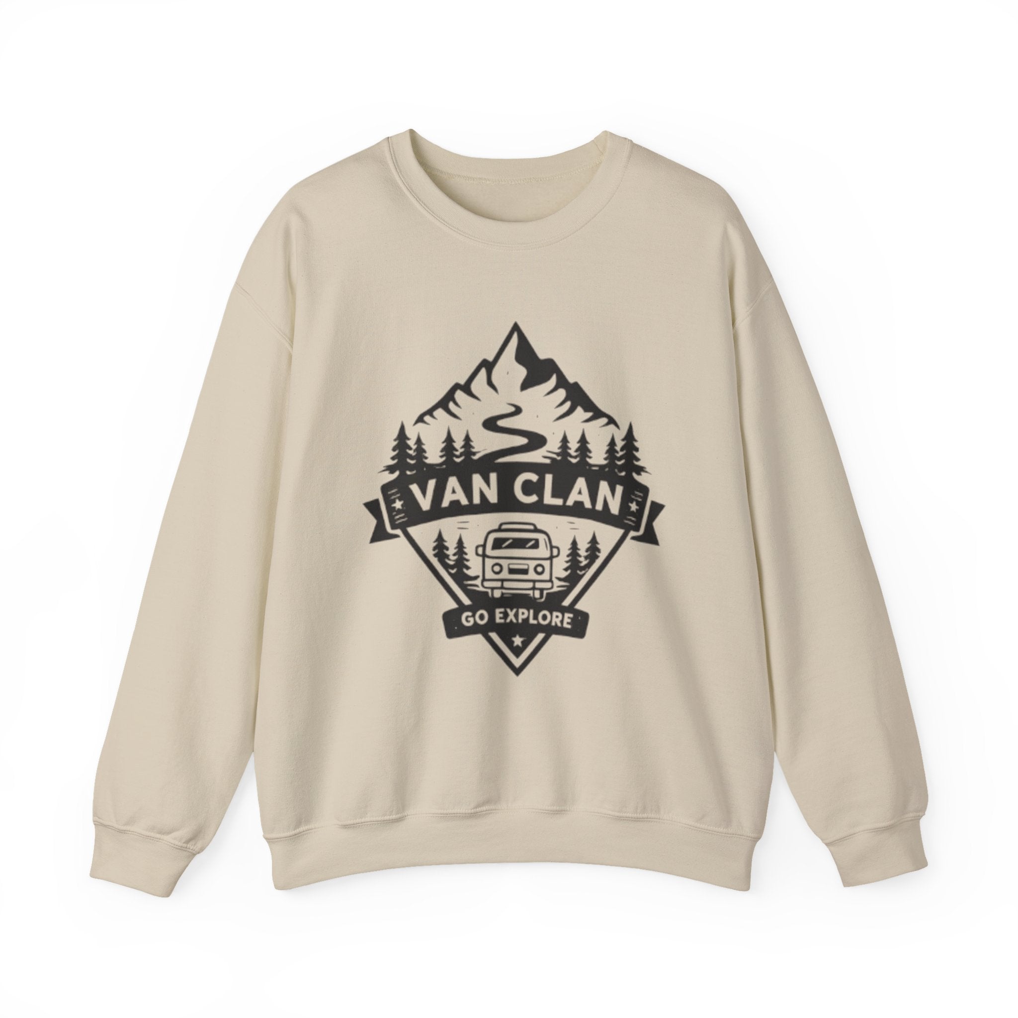 Van Clan "Go Explore" Crewneck Sweatshirt | Adventure Vanlife Graphic