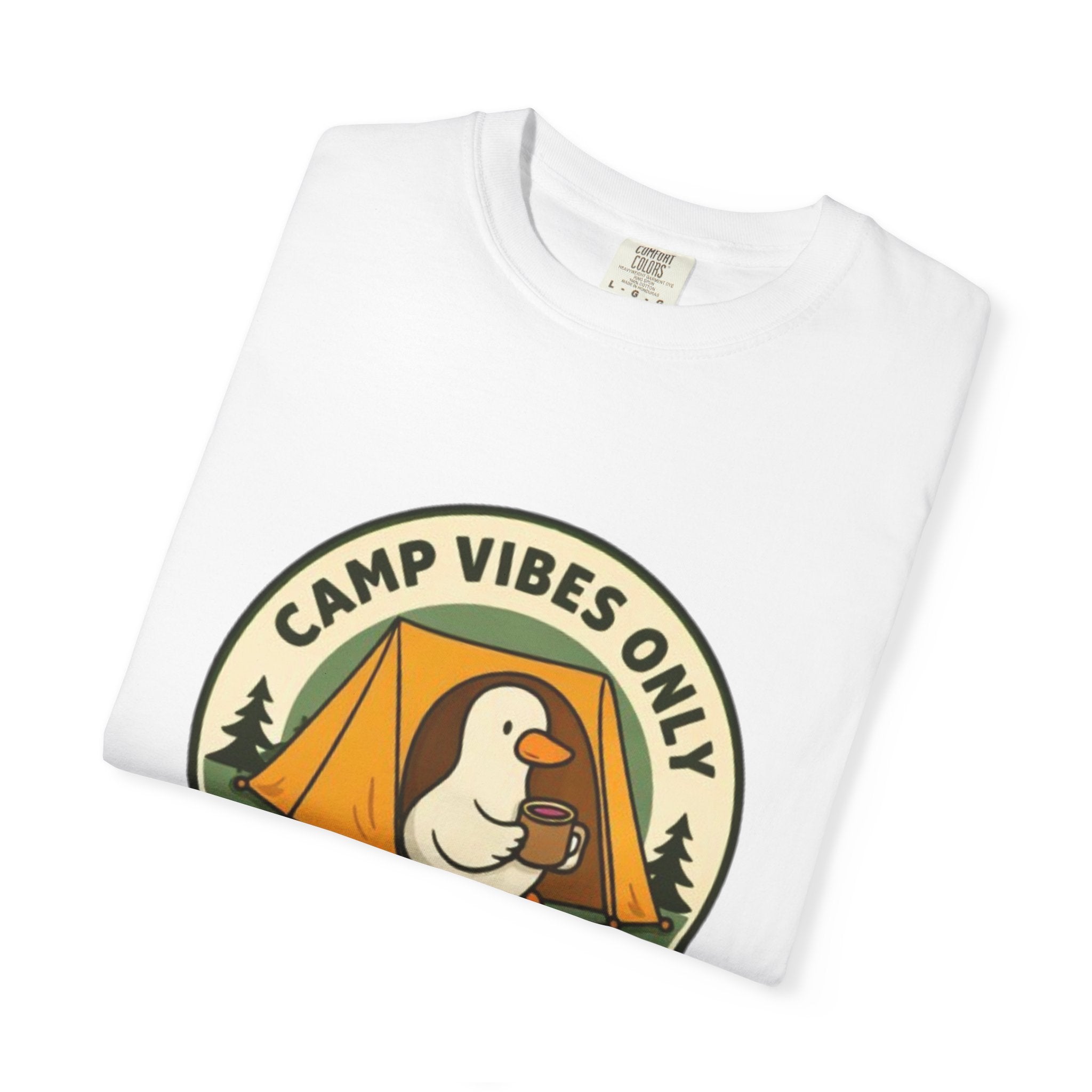 Camp Vibes Only T-Shirt | Cute Duck Camping Graphic Tee