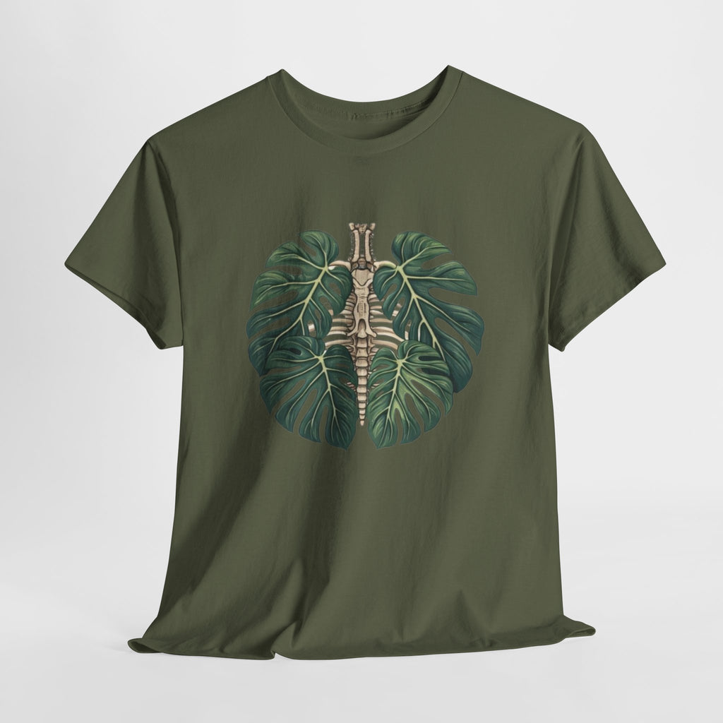 T-Shirt | Tropical Monstera with Brass Skull Botanical Graphic