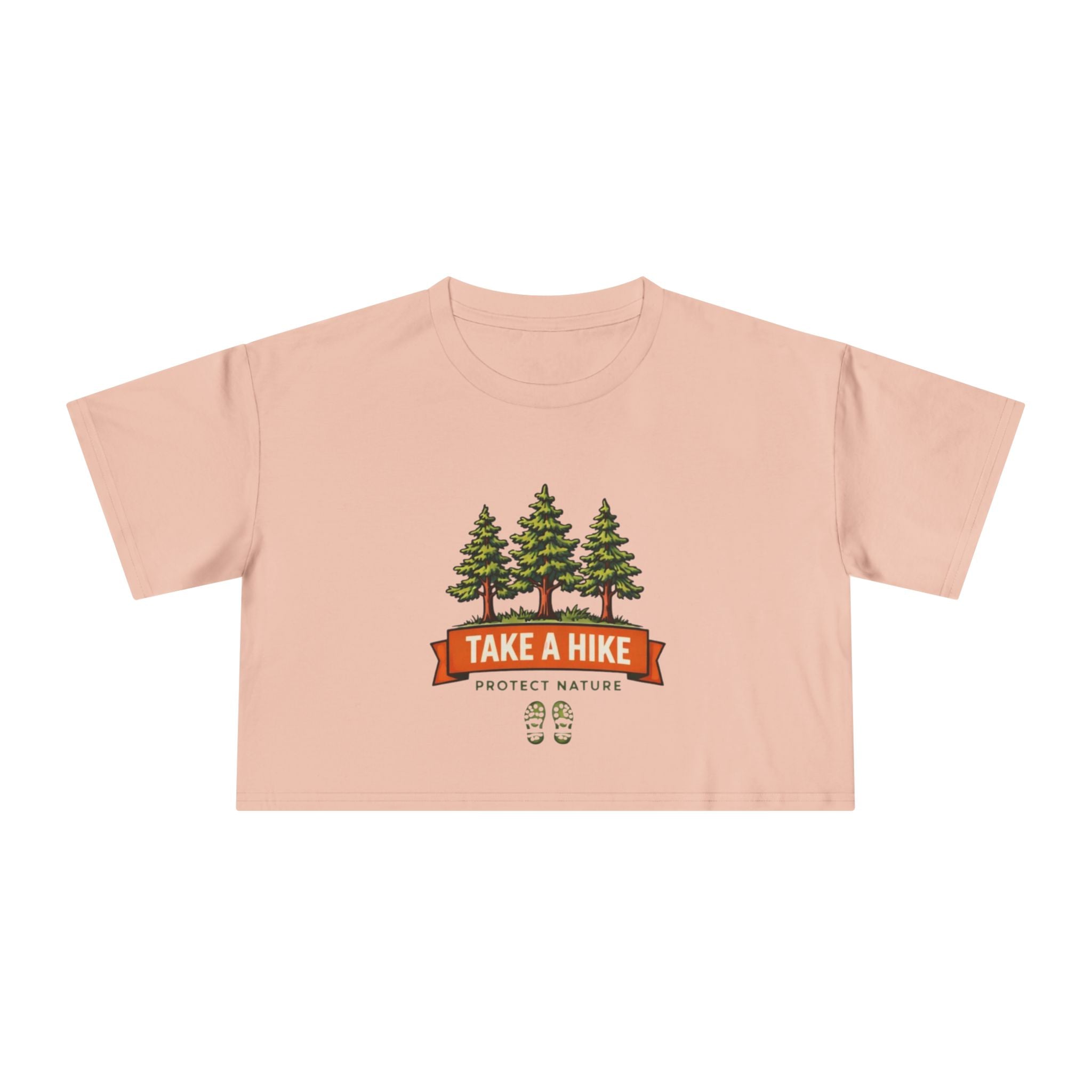 Take a Hike Crop Tee | Womens Outdoor Hiking Shirt | Protect Nature Graphic Top