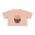 Crop Tee | "Chase Sunsets Not People" Retro Sunset Graphic