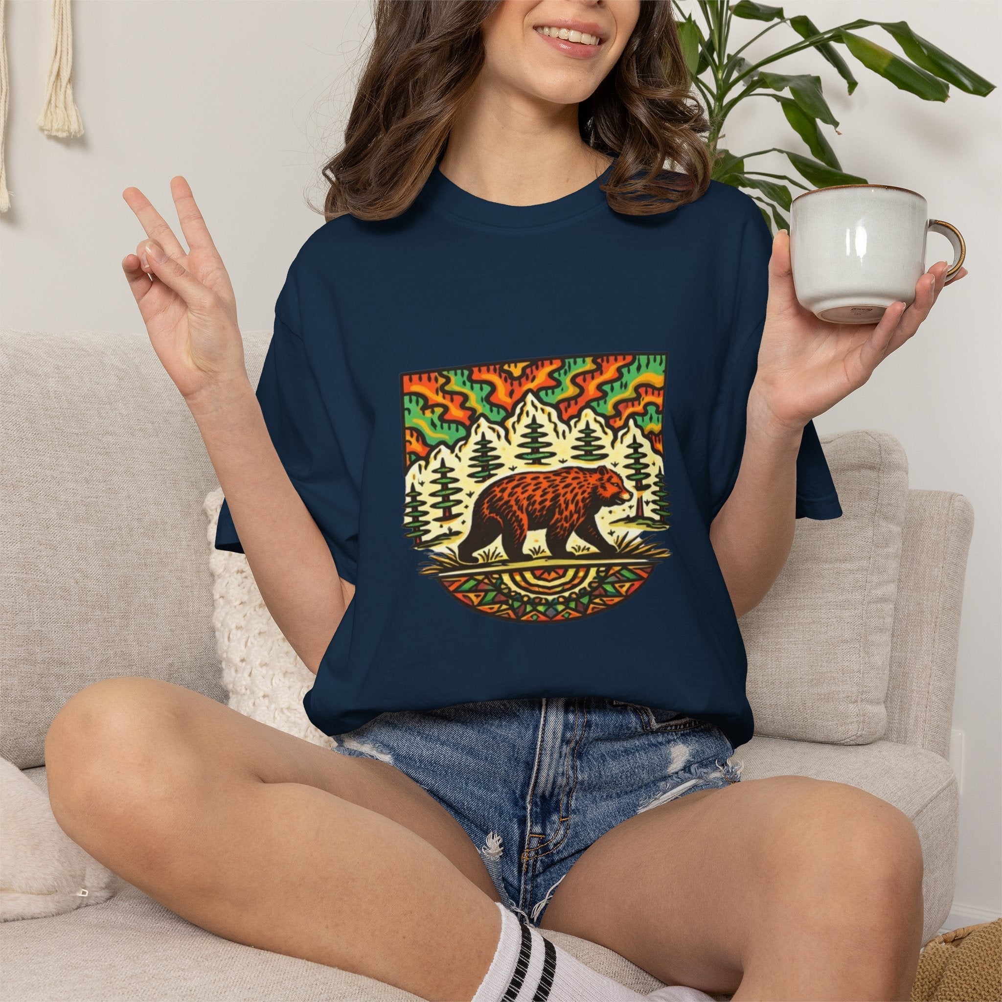 Bear Forest Graphic T-Shirt | Retro Nature Wilderness Tee