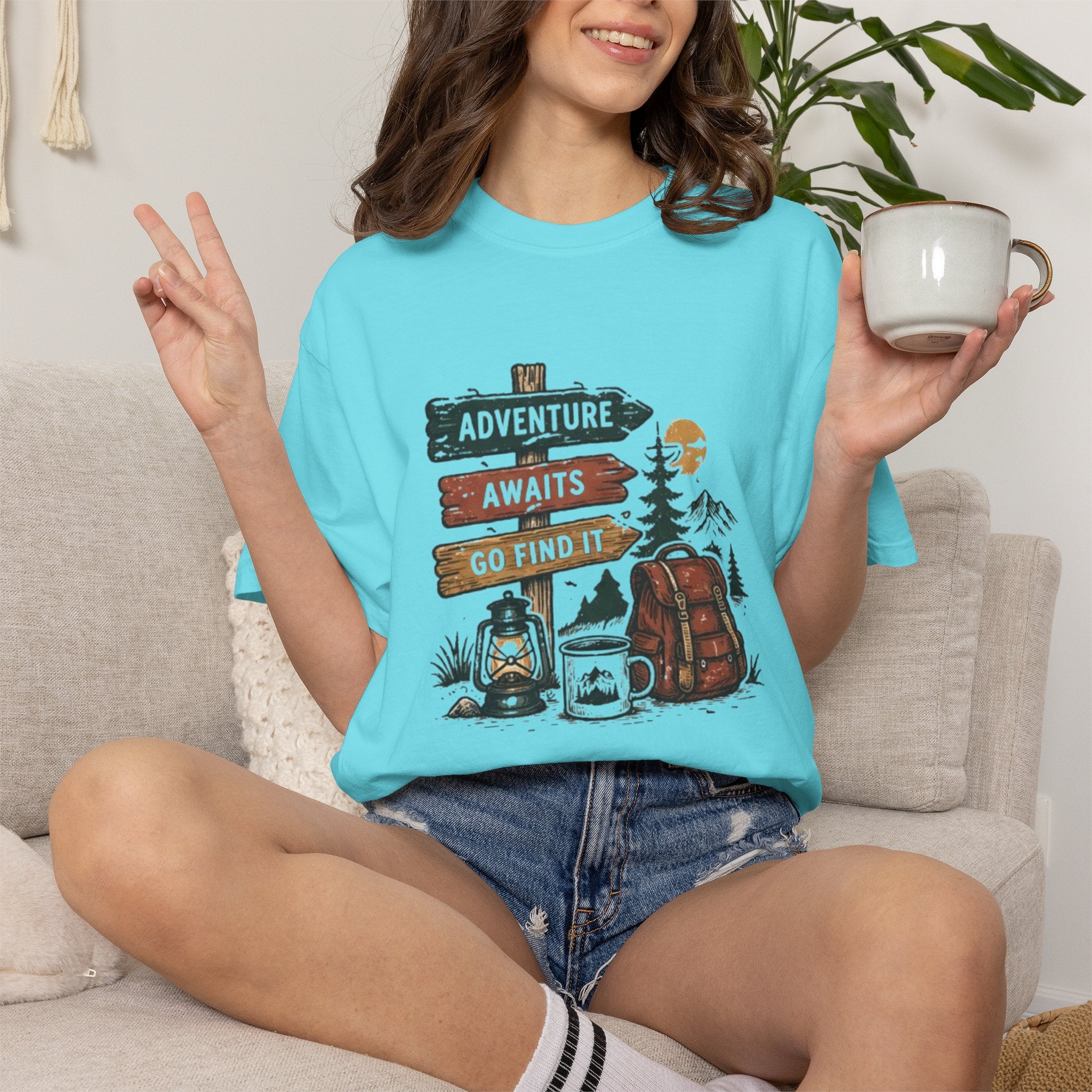 Adventure Awaits Camping T-Shirt | Go Find It Graphic Tee
